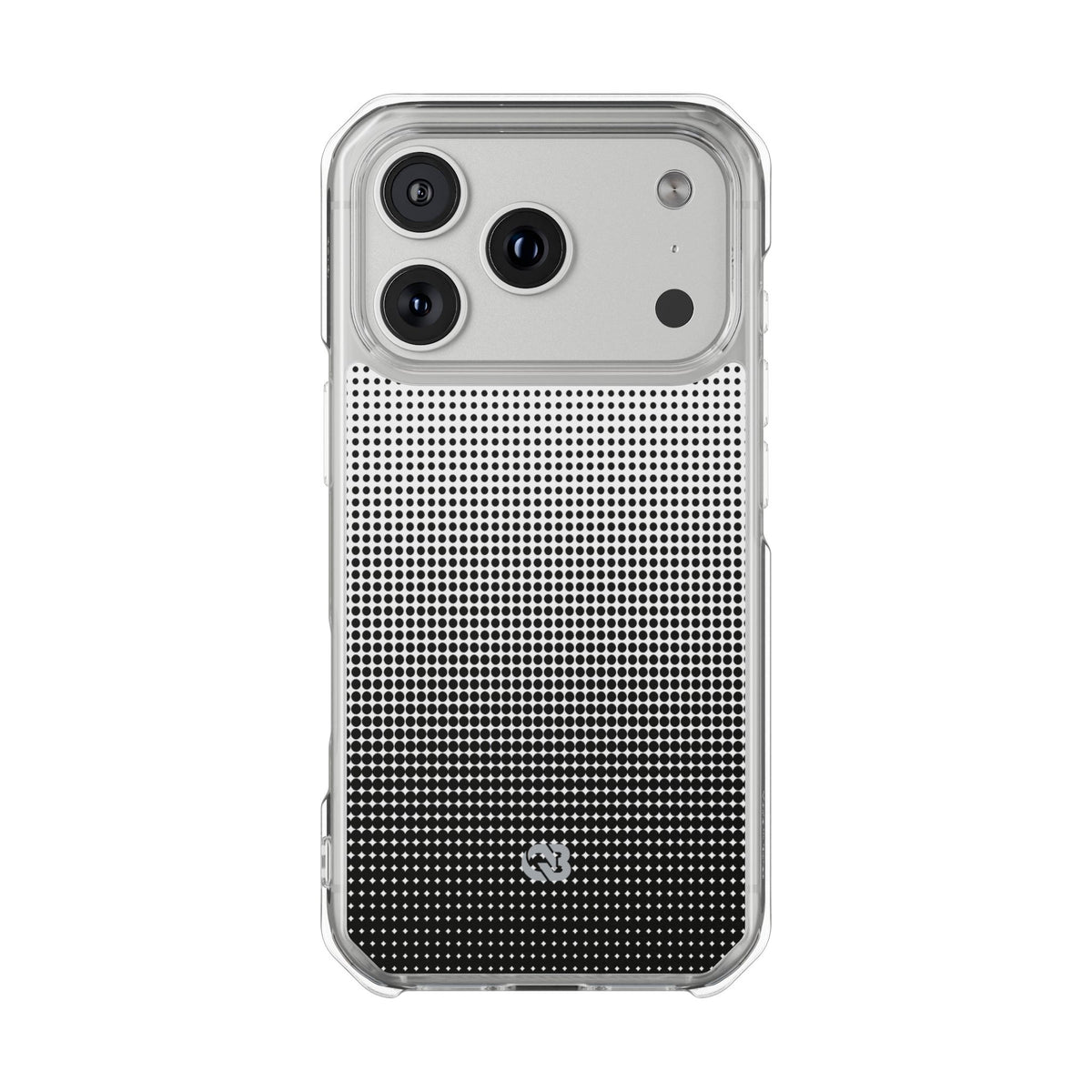 Black Impact MagSafe Phone Case for iPhone - Obsidian Halftone Flux