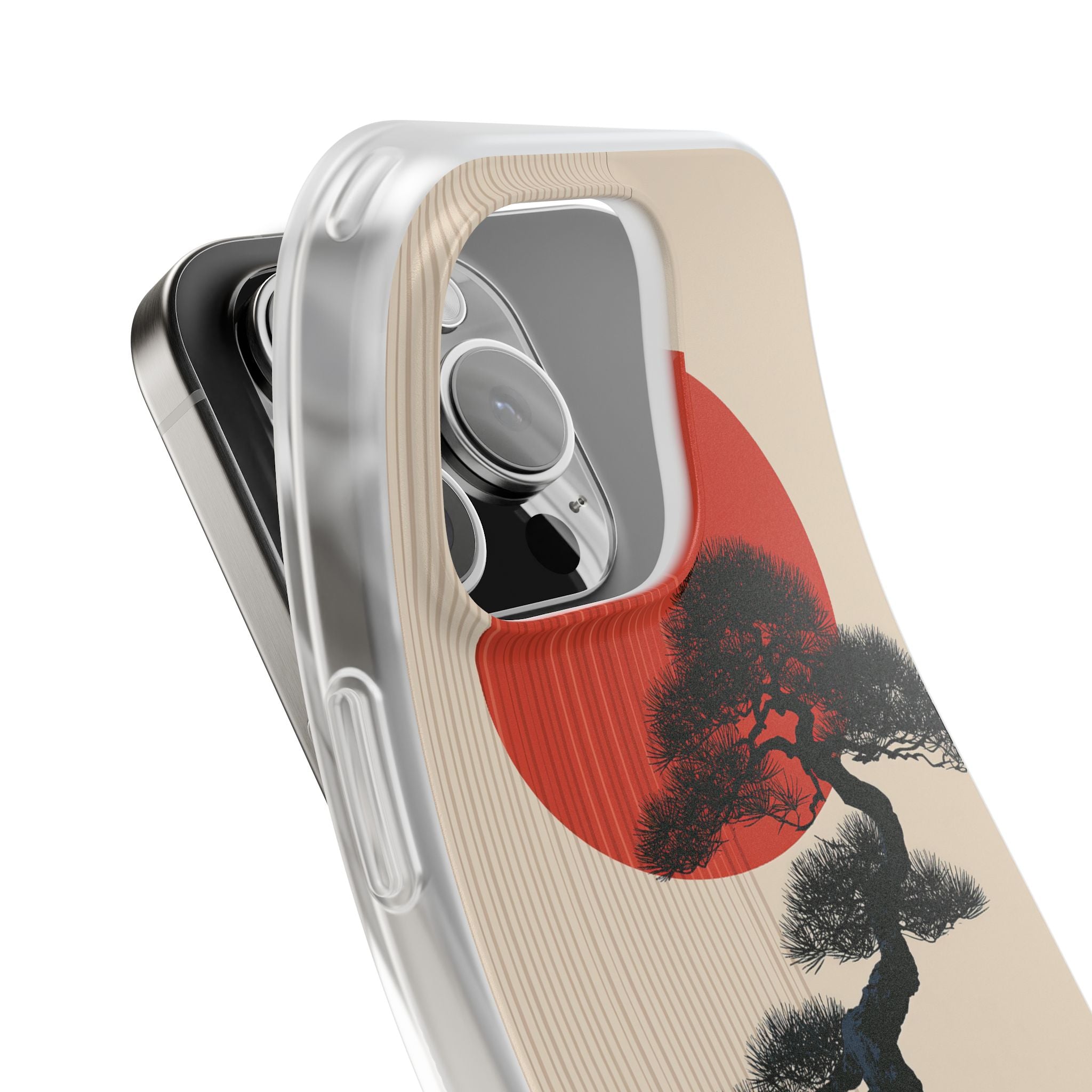 Beige Lite Phone Case for iPhone - Kyoto Crimson Pine