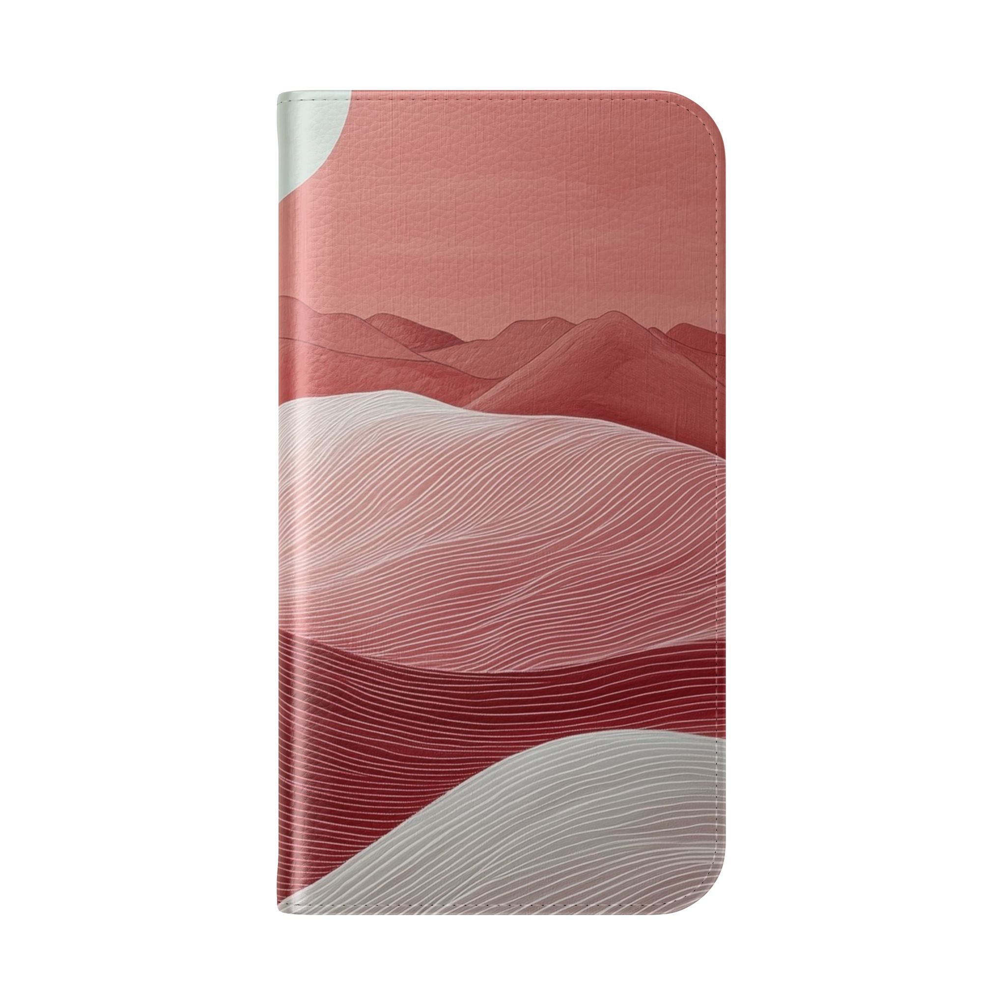 White Orb Dunes - iPhone 15 Pro Case - Wallet