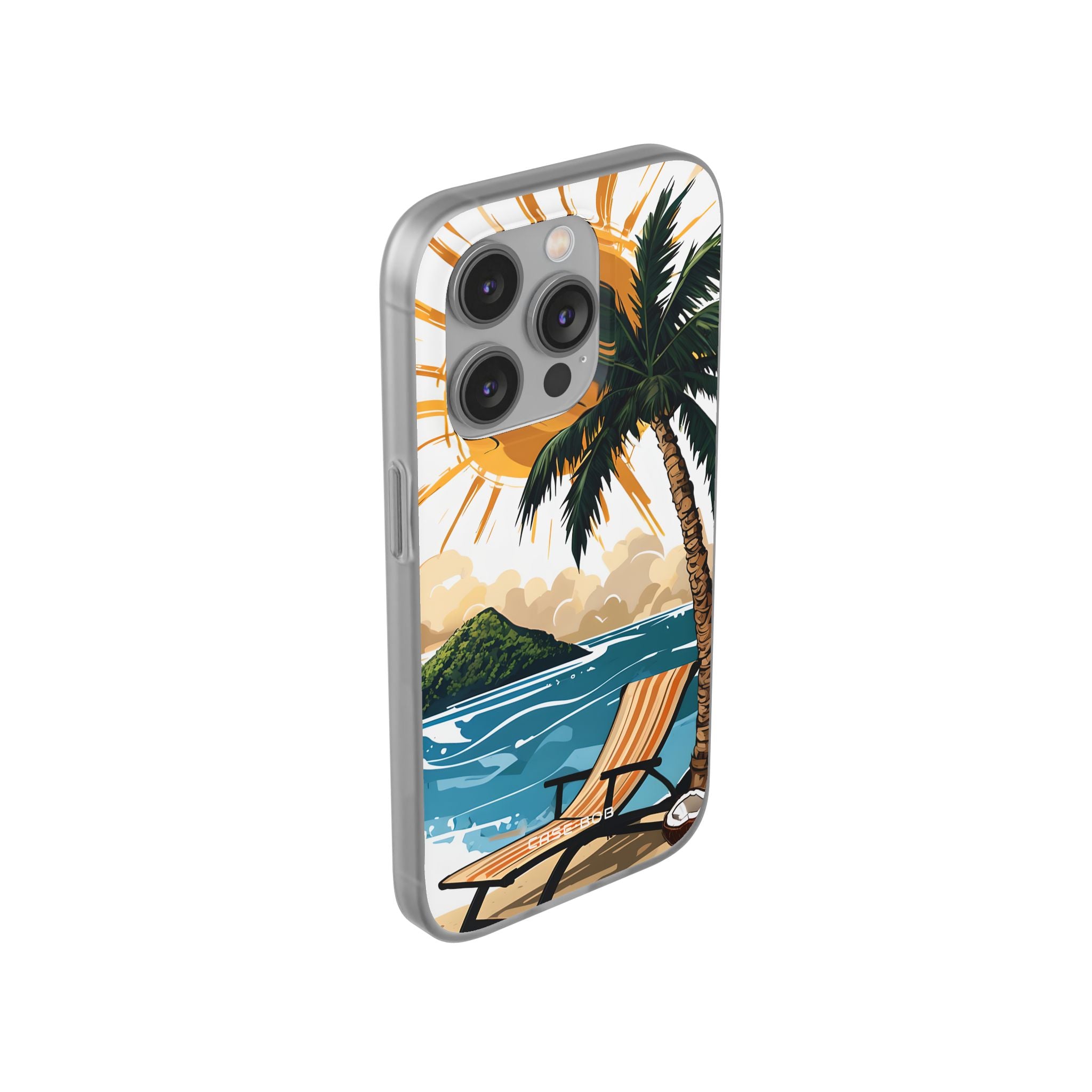 Sonniger Palmenwind iPhone 14 Pro Case - Soft