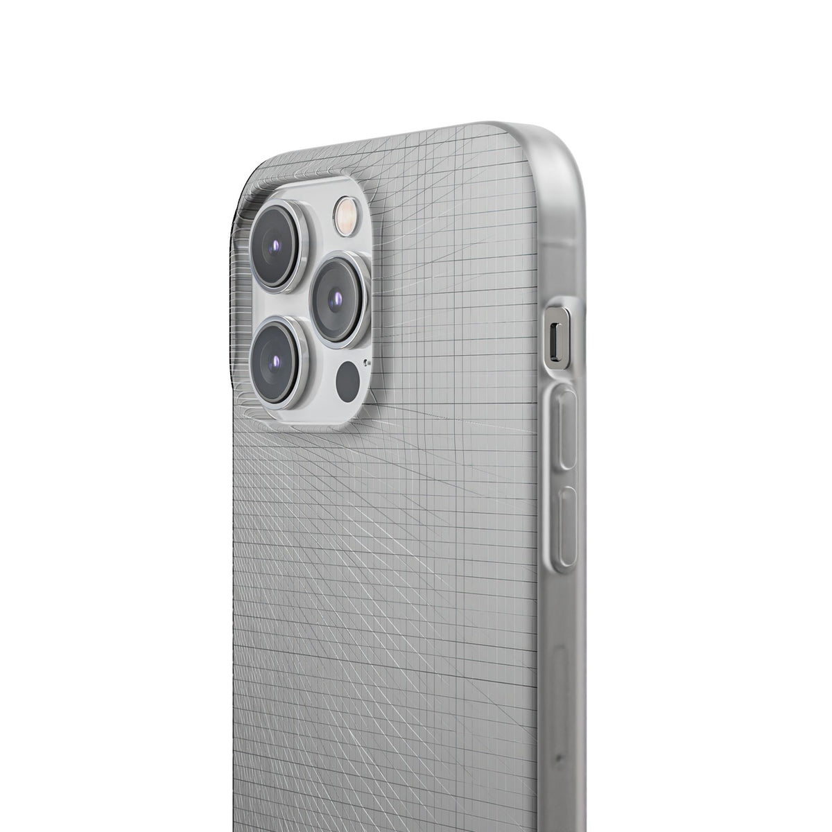 Grey Lite Phone Case for iPhone - Chrome Mesh Warp