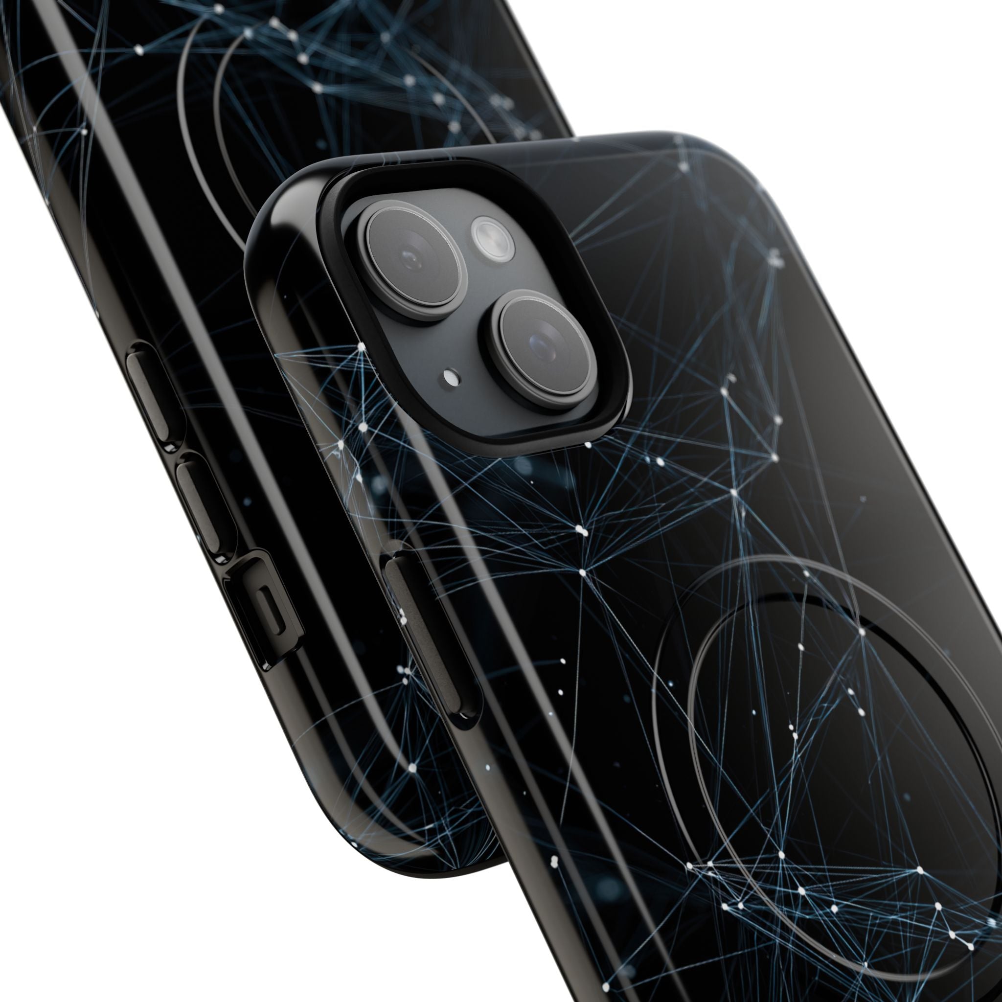 Black Tough 2.0 Magsafe Phone Case for iPhone - Arctic Neural Mesh