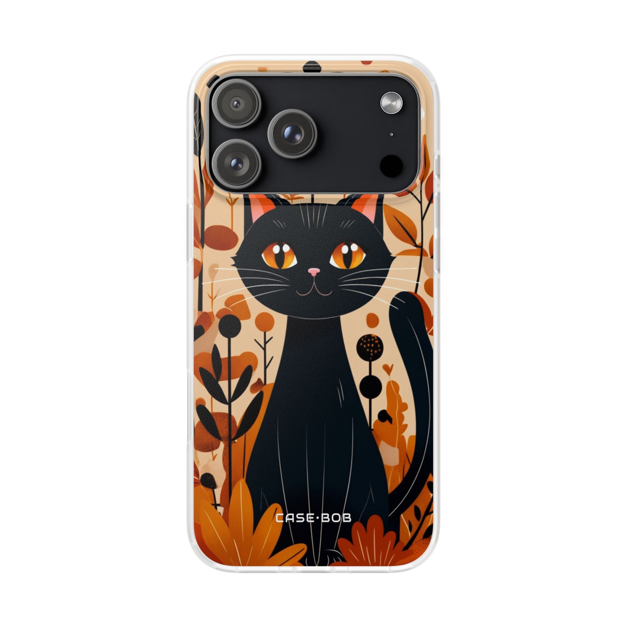 Black Cat Glow iPhone 17 Pro Max Case - Soft - CASE•BOB