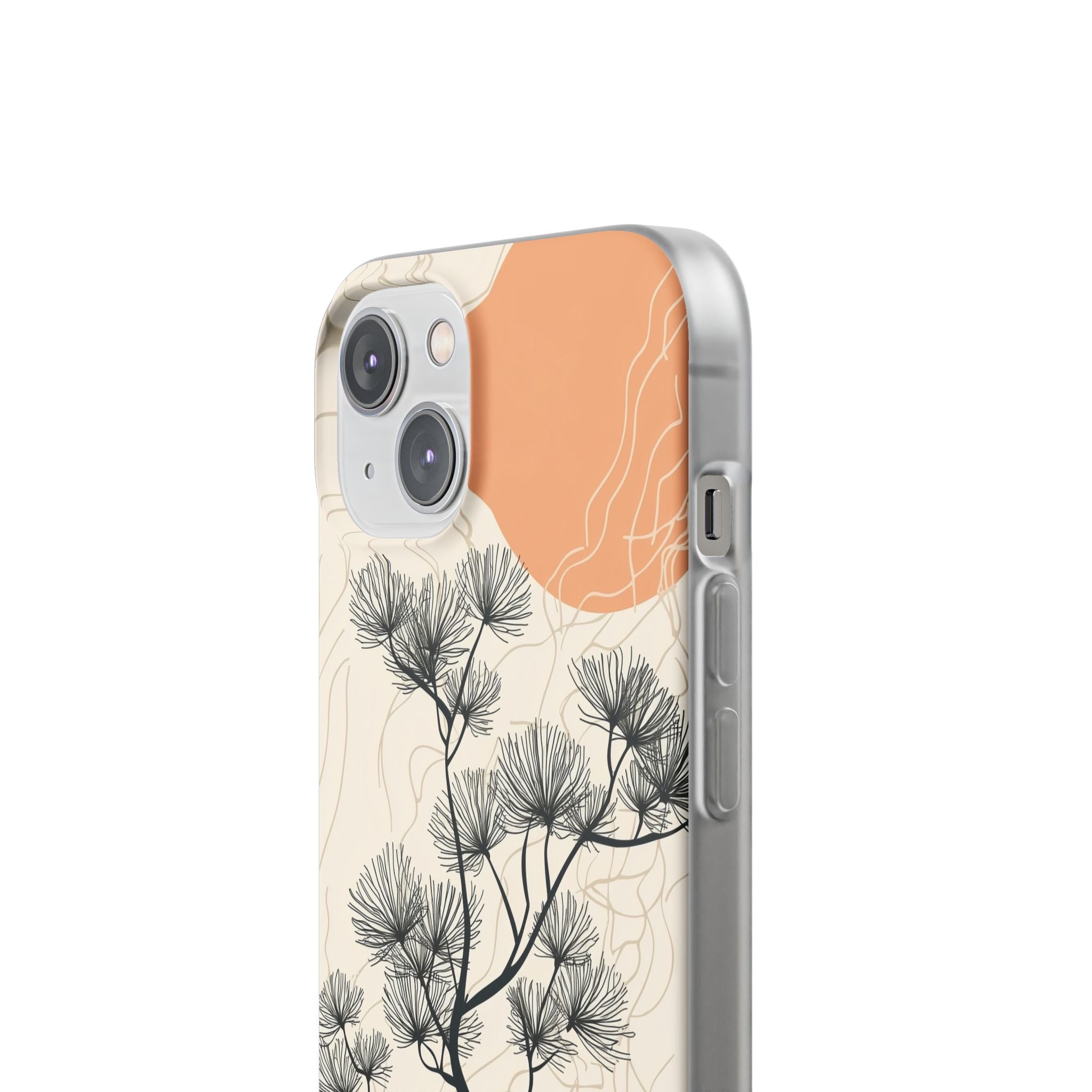 Spiky Tree Sunset iPhone 14 Case - Soft