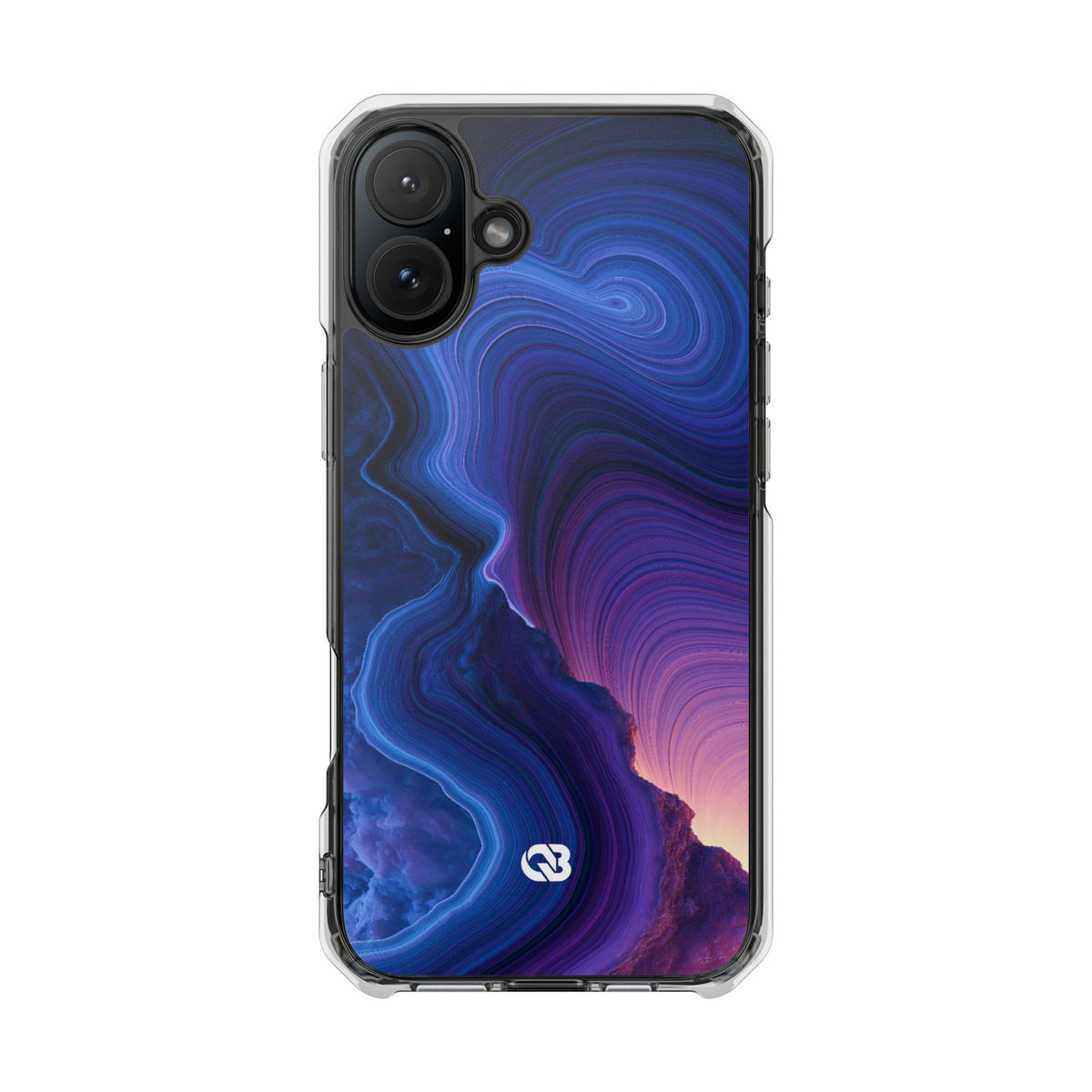 Radiant Strata · Clear Impact Magnetic Phone Case for iPhone · Blue