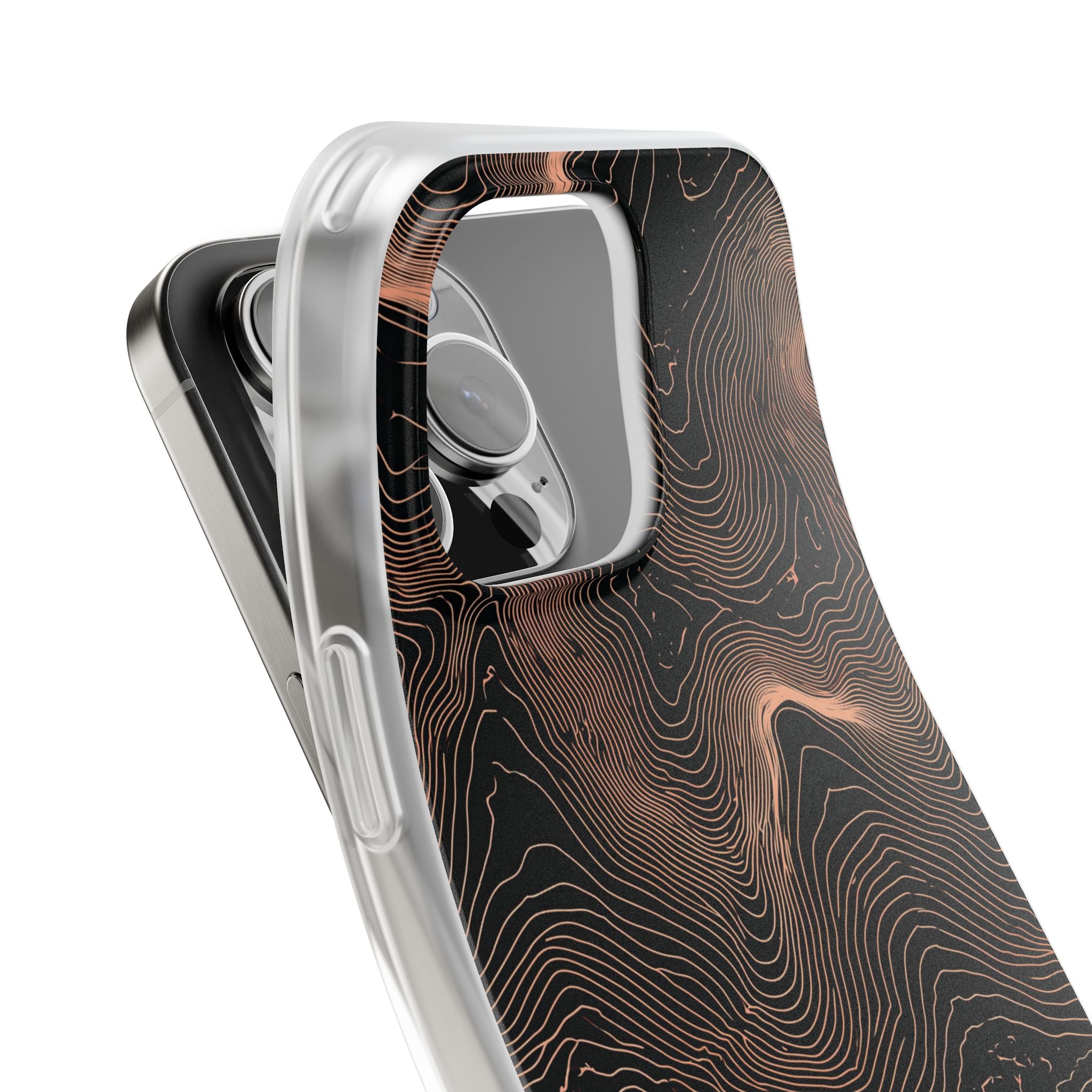 Orange Lite Phone Case for iPhone - Salmon Ridge Topo
