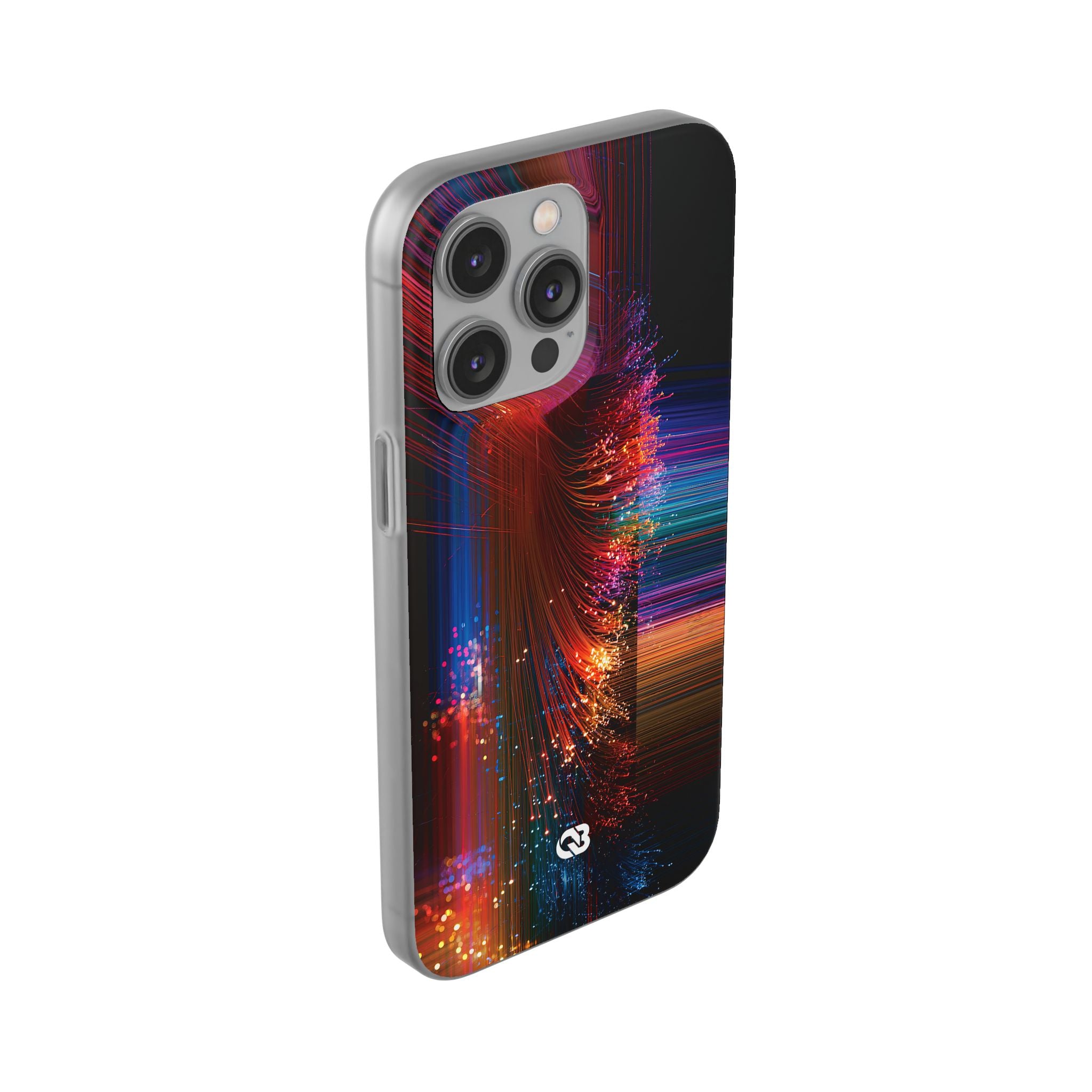Black Lite Phone Case for iPhone - Cyber Optic Streak