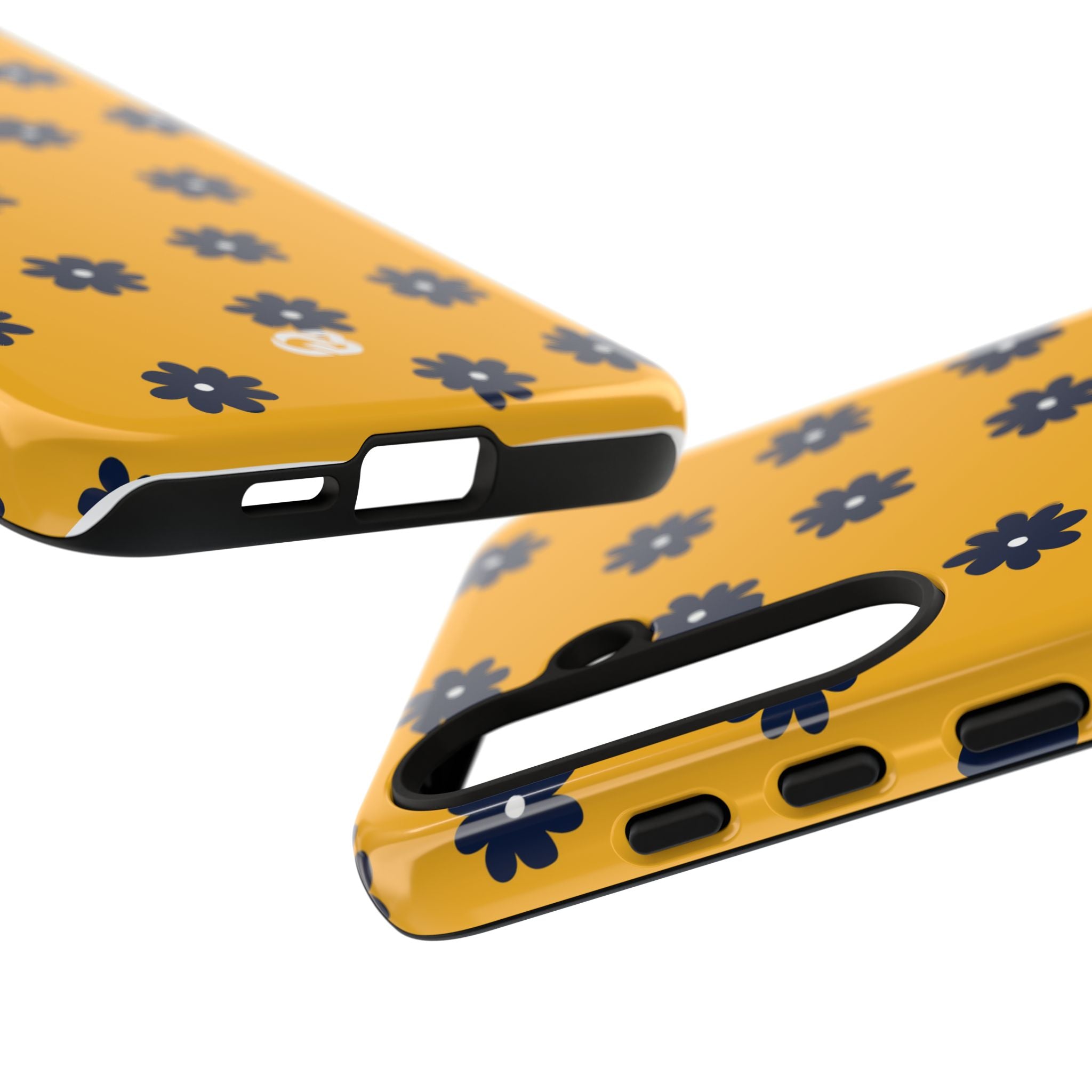 Navy Daisy Mustard · Tough Handyhülle für Samsung