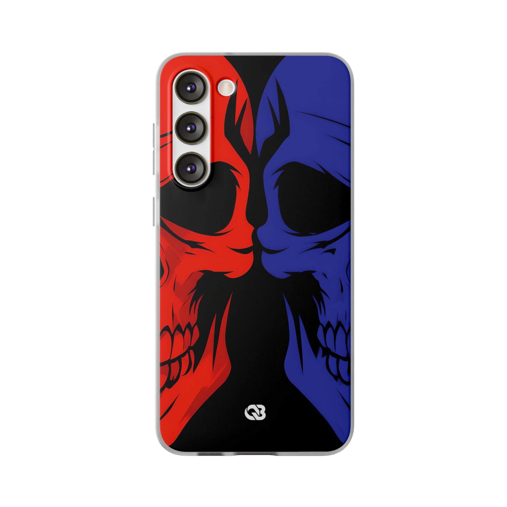 Crimson Cobalt Skulls · Soft Phone Case for Samsung