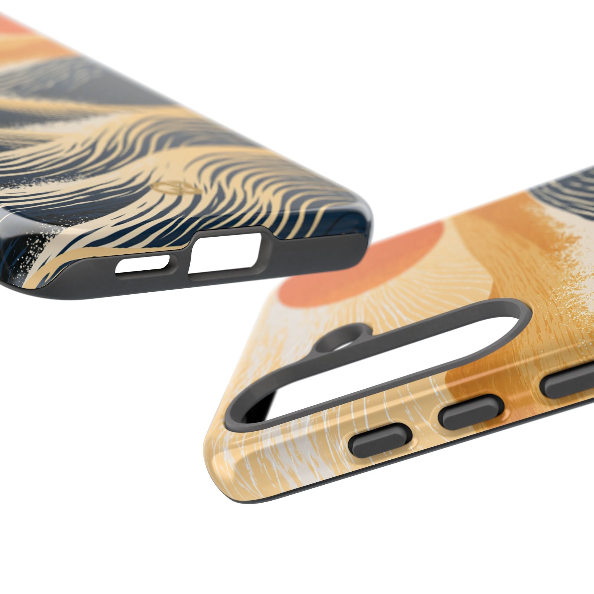 Blue Tough Phone Case for Samsung - Kyoto Cresting Tide