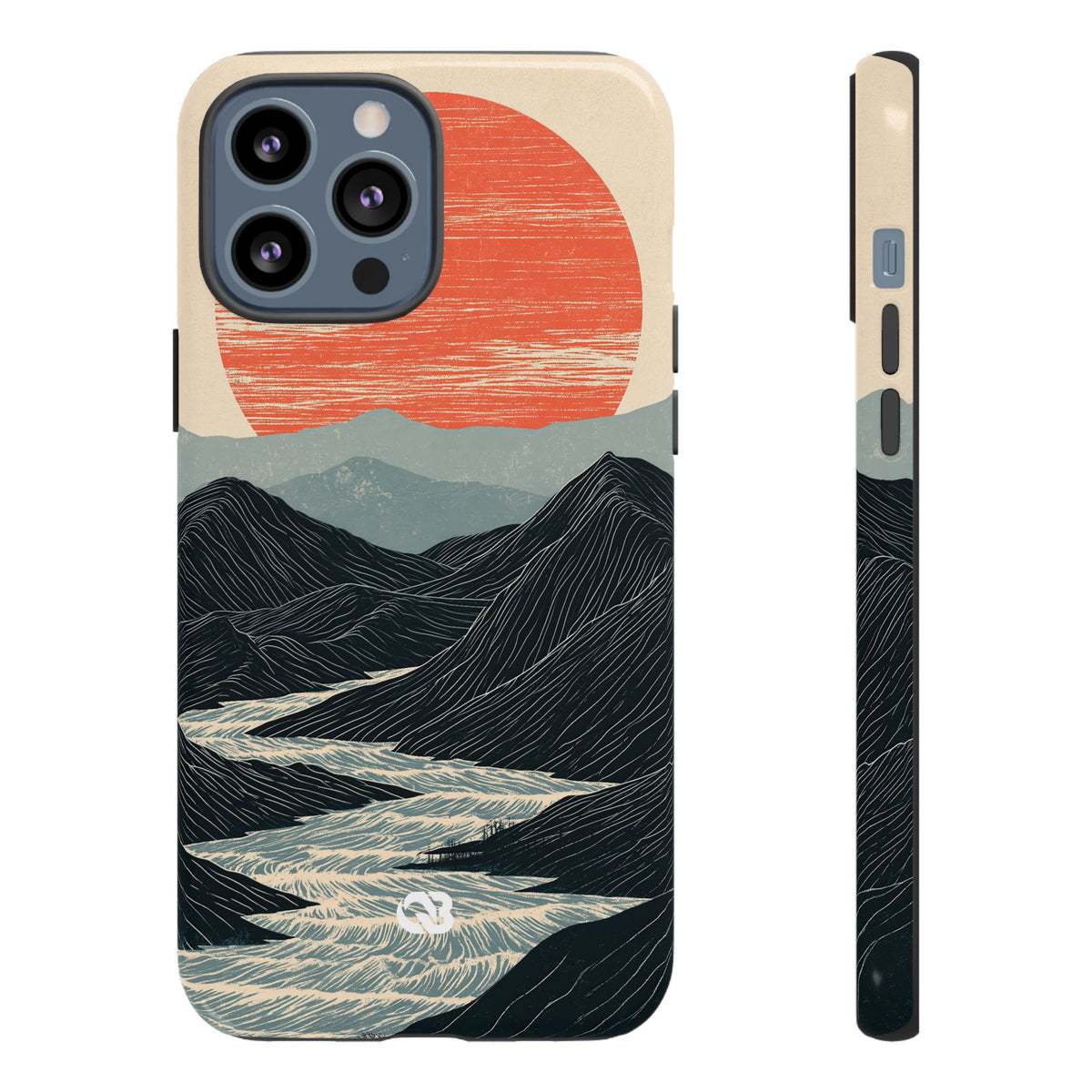 Crimson Ridge Horizon · Tough Phone Case for iPhone · Black