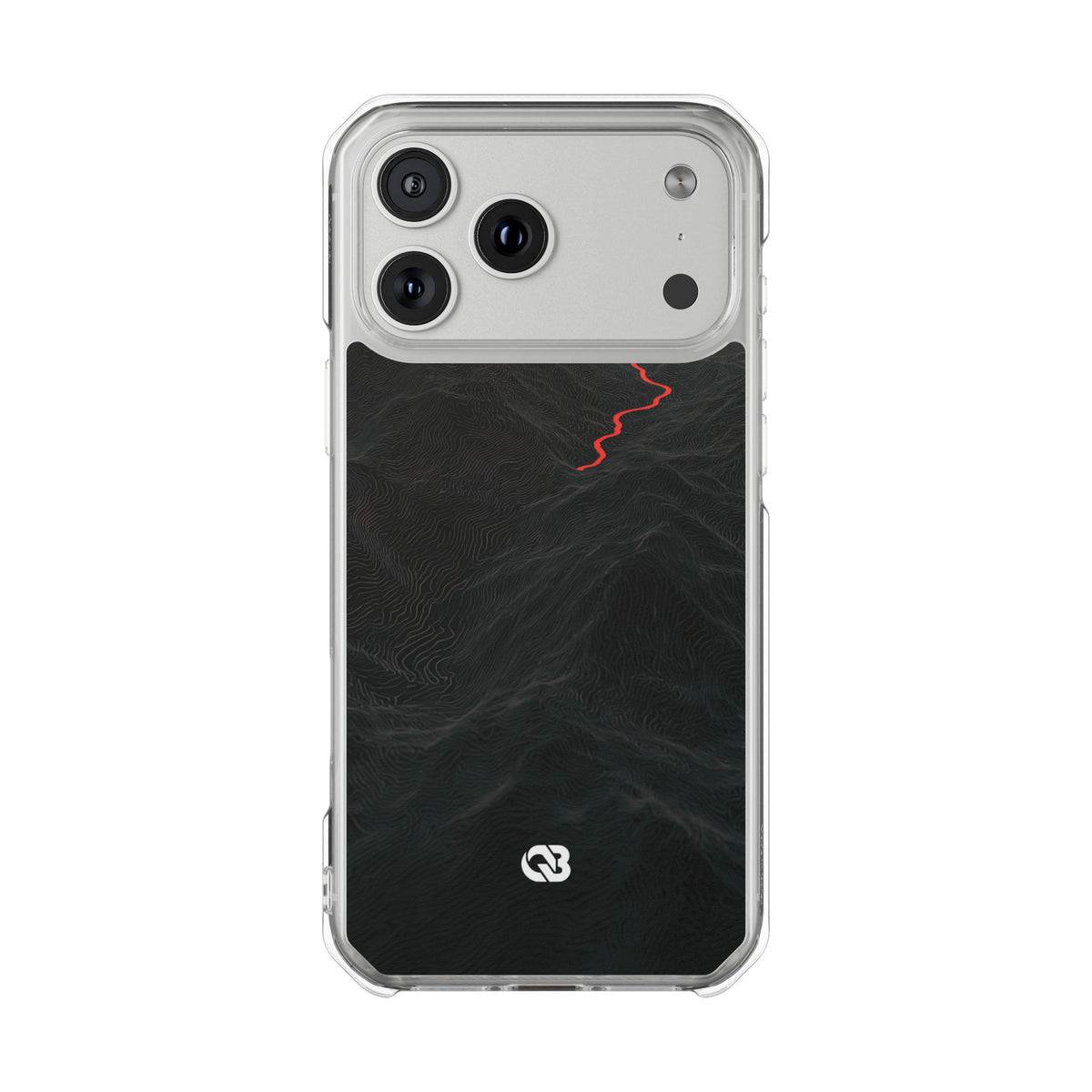 Crimson Ridge Pass · Clear Impact Magnetic Phone Case for iPhone · Black