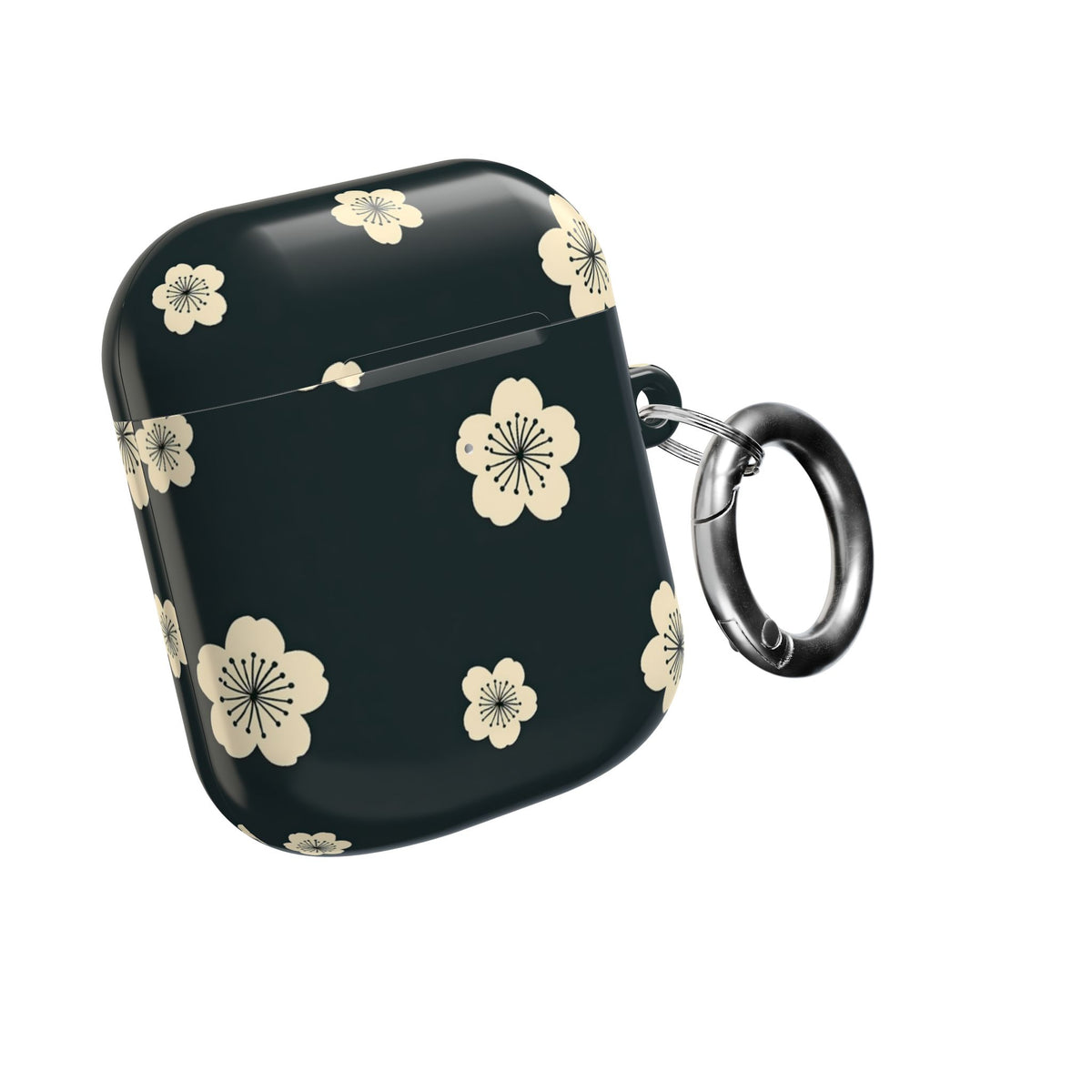 Midnight Sakura Bloom · Hard Case for AirPods & AirPods Pro · Black