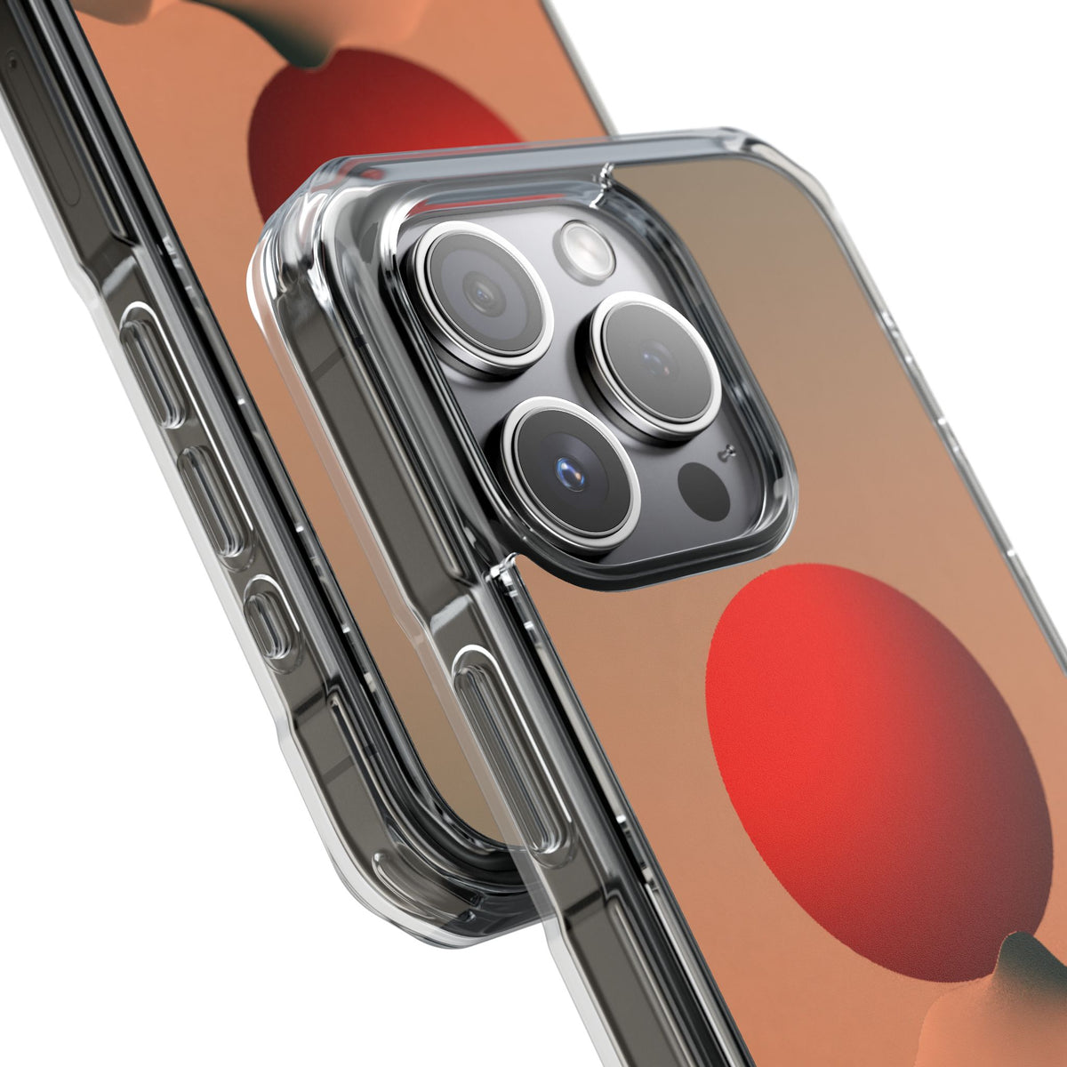 Crimson Sol Ridge · Clear Impact Magnetic Phone Case for iPhone · Red