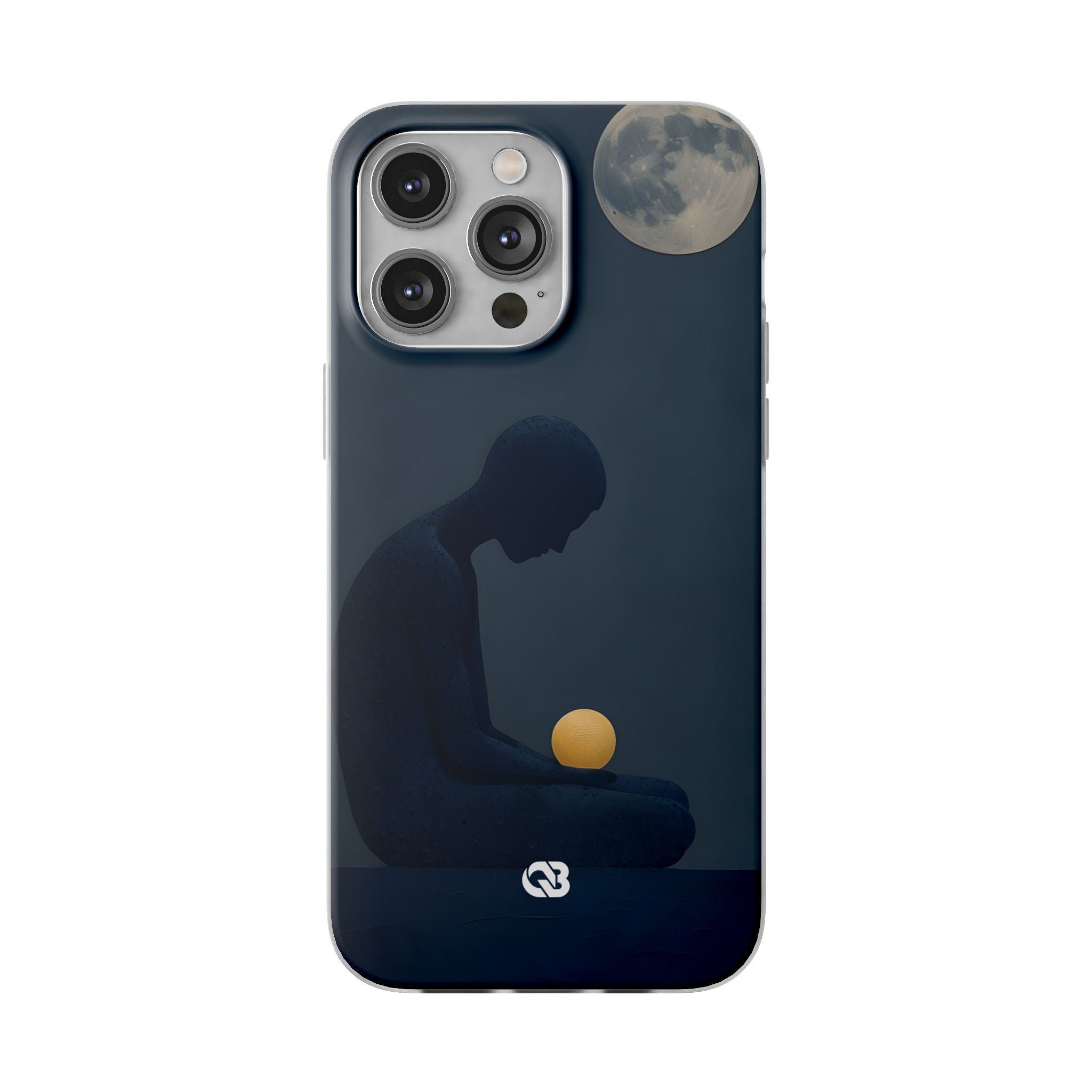 Obsidian Lunar Orb · Soft Phone Case for iPhone