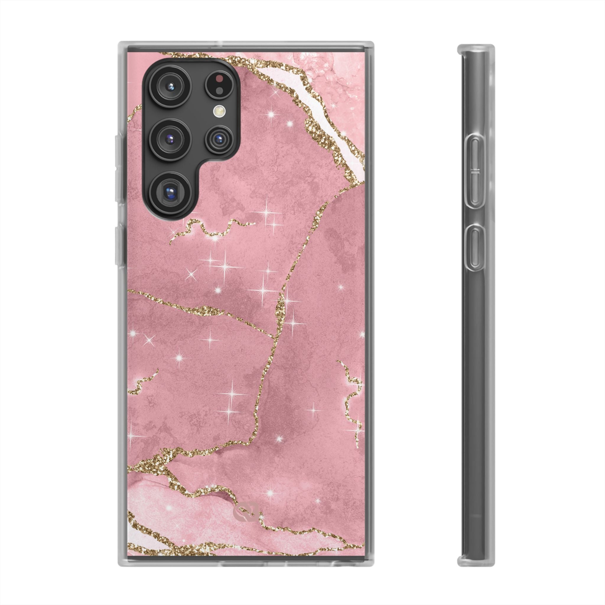 Rose Sparkle Marble · Soft Phone Case for Samsung