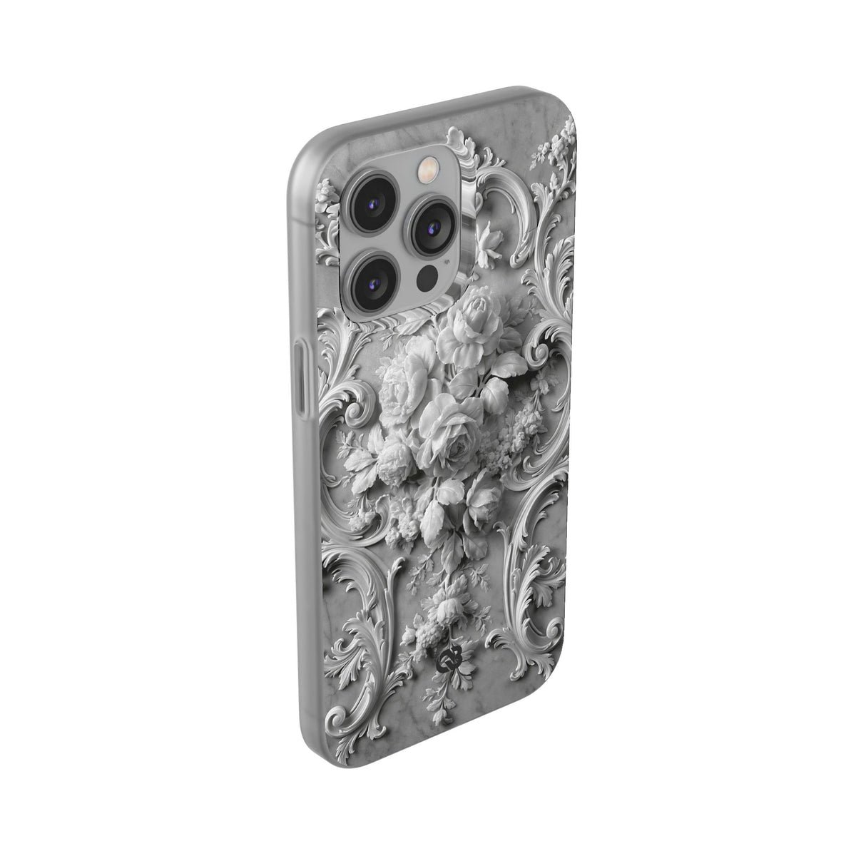 Rococo Marble Rose · Lite Phone Case for iPhone · White