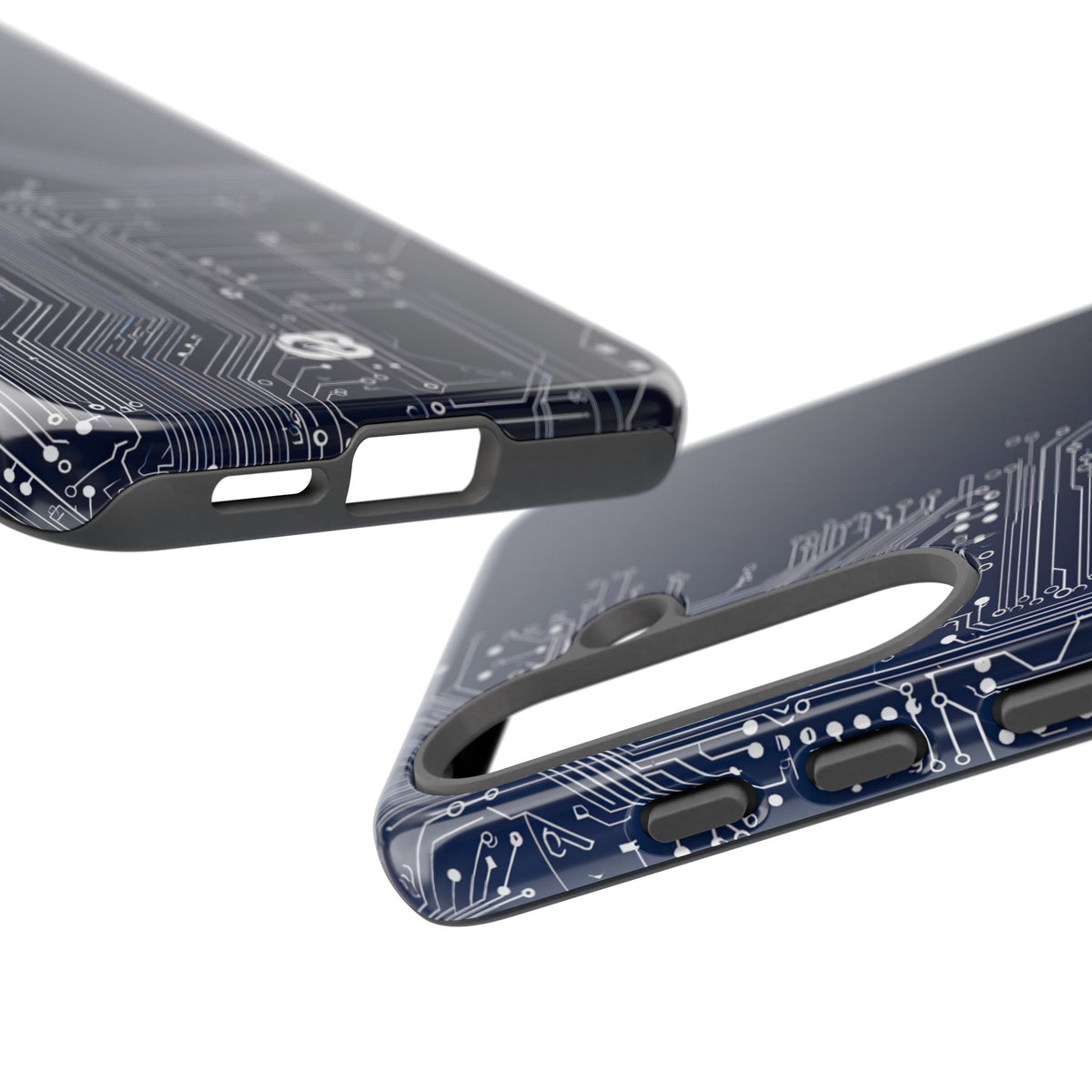 Blue Tough Phone Case for Samsung - Cobalt Data Stream