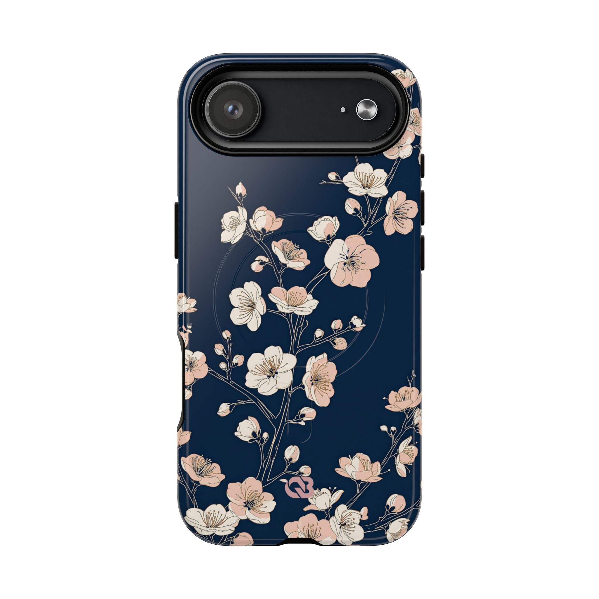 Blue Tough 2.0 Magsafe Phone Case for iPhone - Midnight Peach Sakura