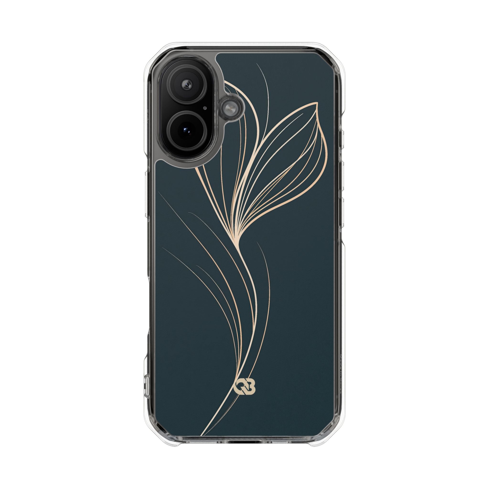 Teal Impact MagSafe Phone Case for iPhone - Sandstone Silk Flora