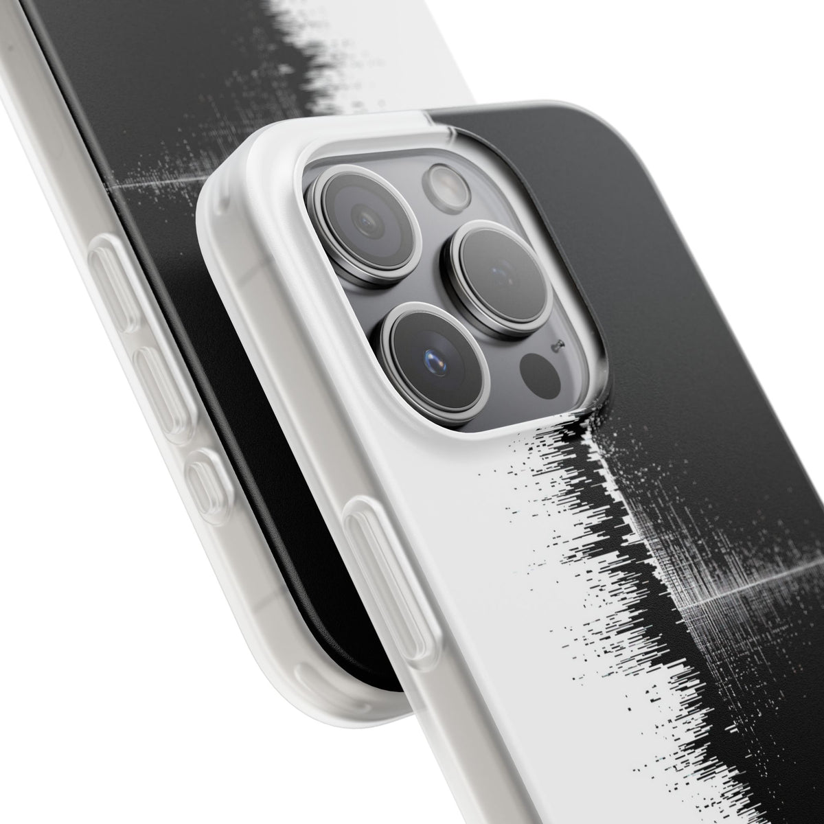 Black Lite Phone Case for iPhone - Static Signal Split