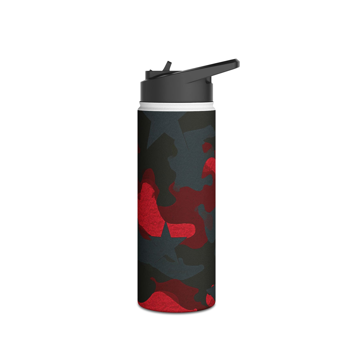 Crimson Skull Camo · Insulated Water Bottle · Red