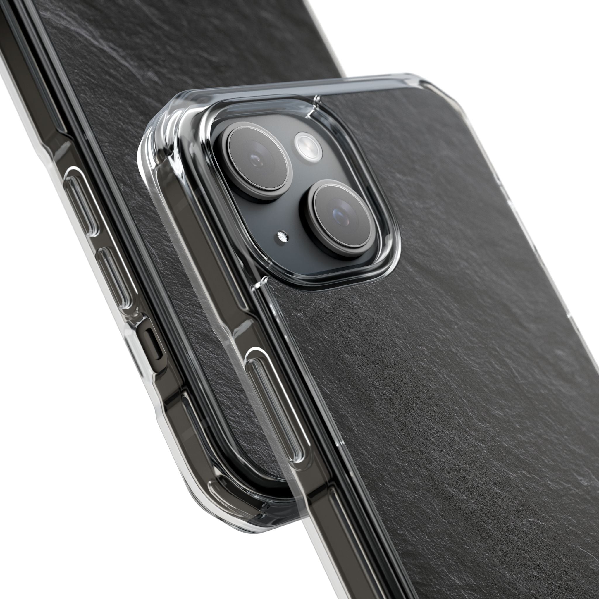 Black Impact MagSafe Phone Case for iPhone - Raw Obsidian Slate