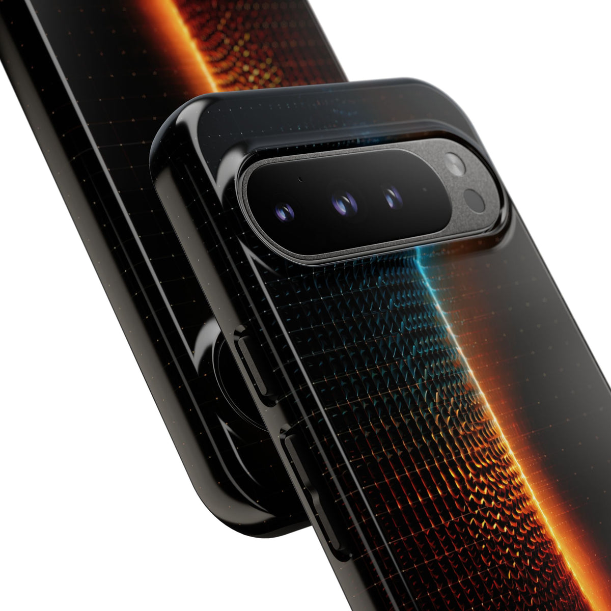 Luminous Refraction Grid · Tough Phone Case for Pixel · Black
