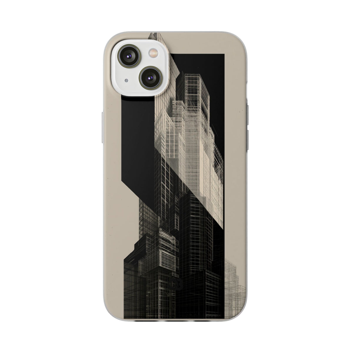 Beige Lite Phone Case for iPhone - Monolith Urban Grid