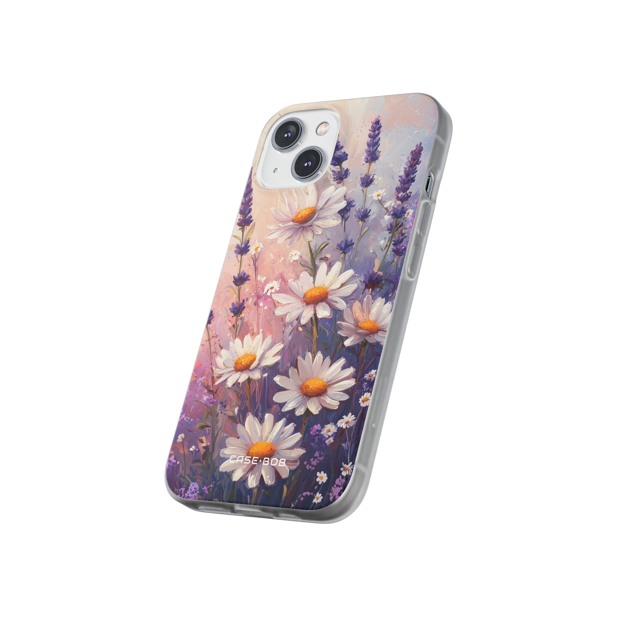 Daisy Lavender Bloom iPhone 14 Cover - Blød