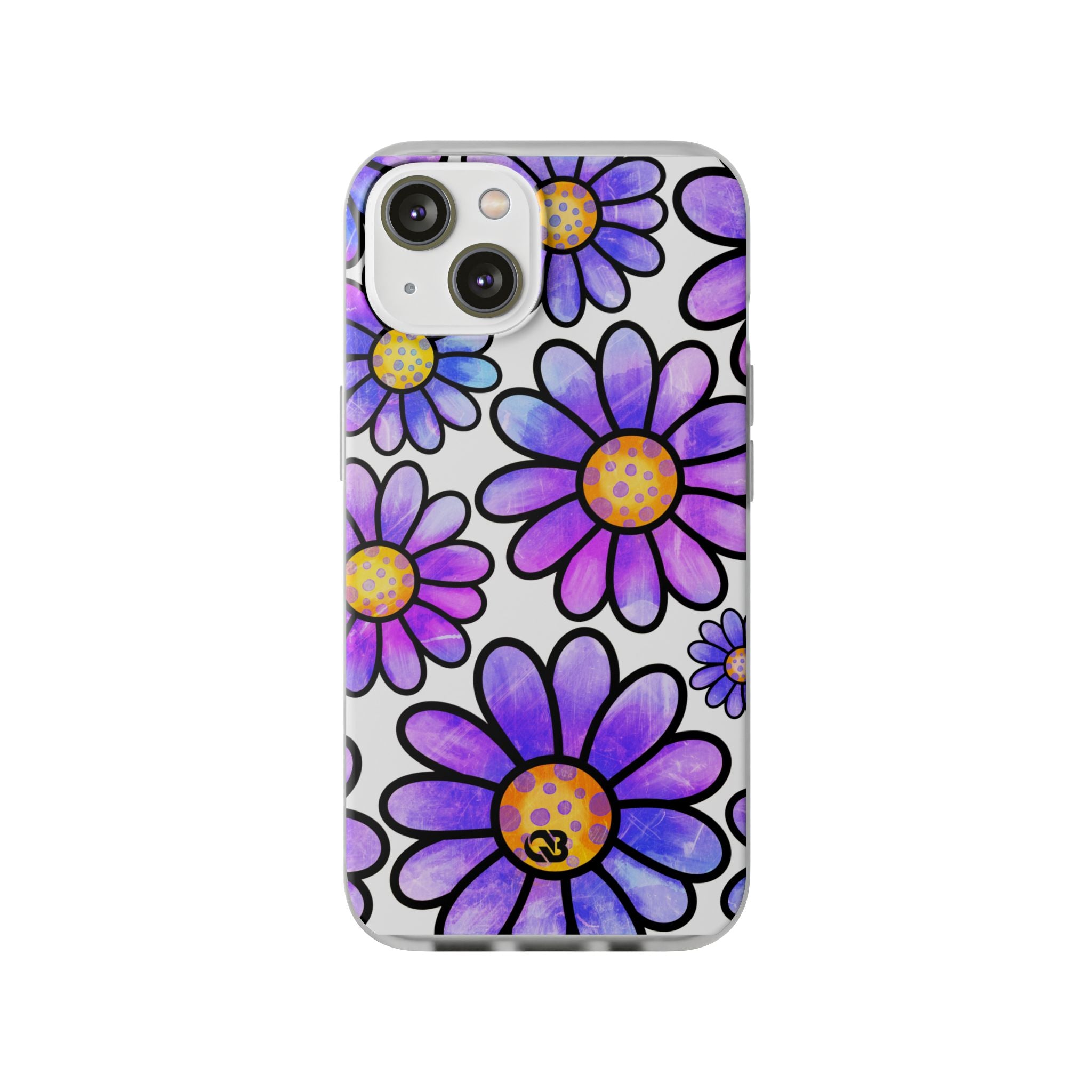 Violet Grunge Bloom · Soft Hoesje voor iPhone