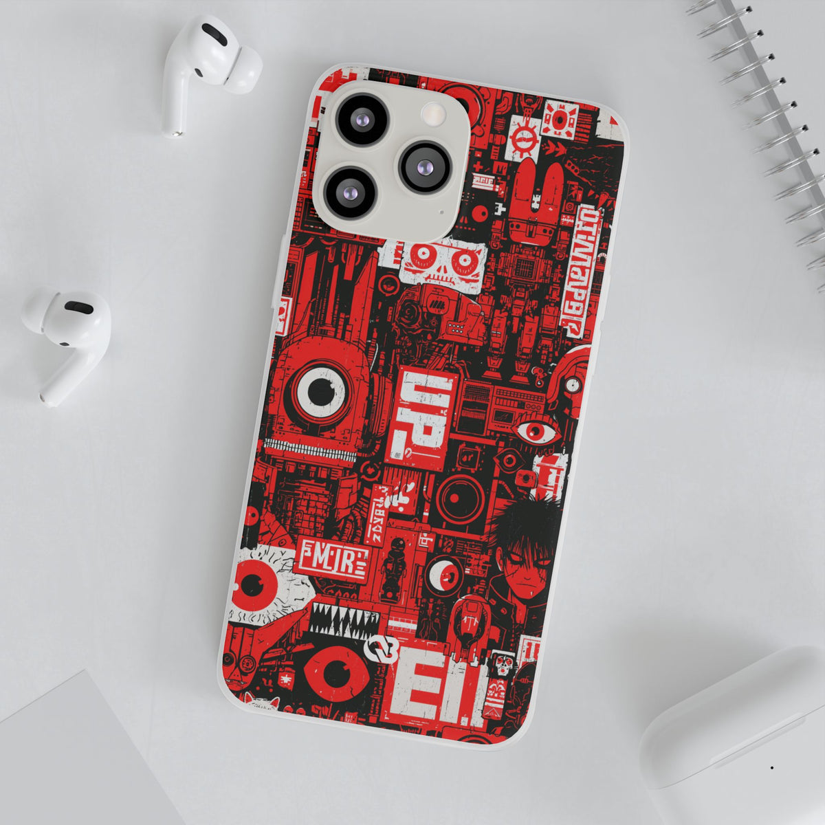 Neo Mecha Collage · Lite Phone Case for iPhone · Red