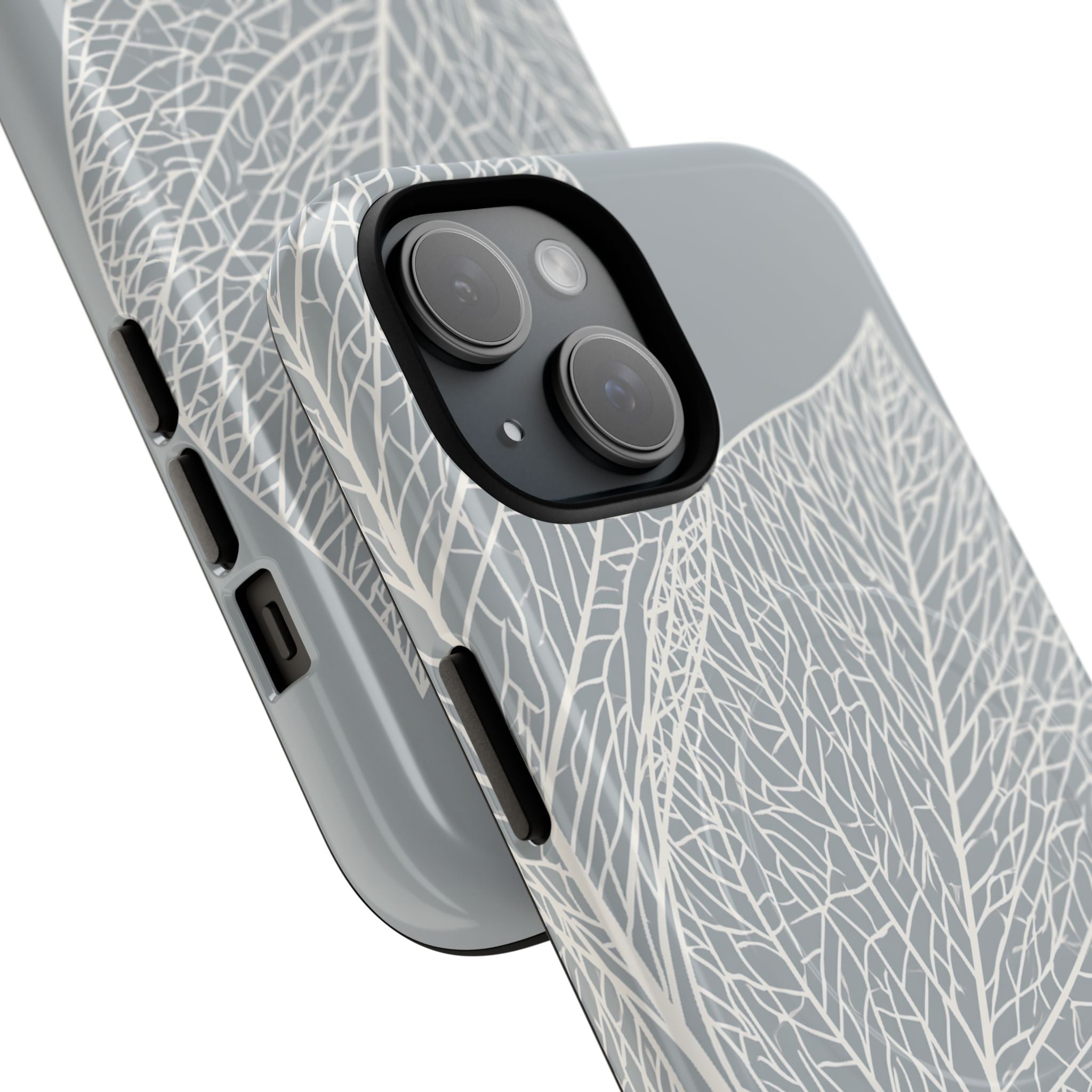 Grey Tough 2.0 Magsafe Phone Case for iPhone - Frosted Ash Veins
