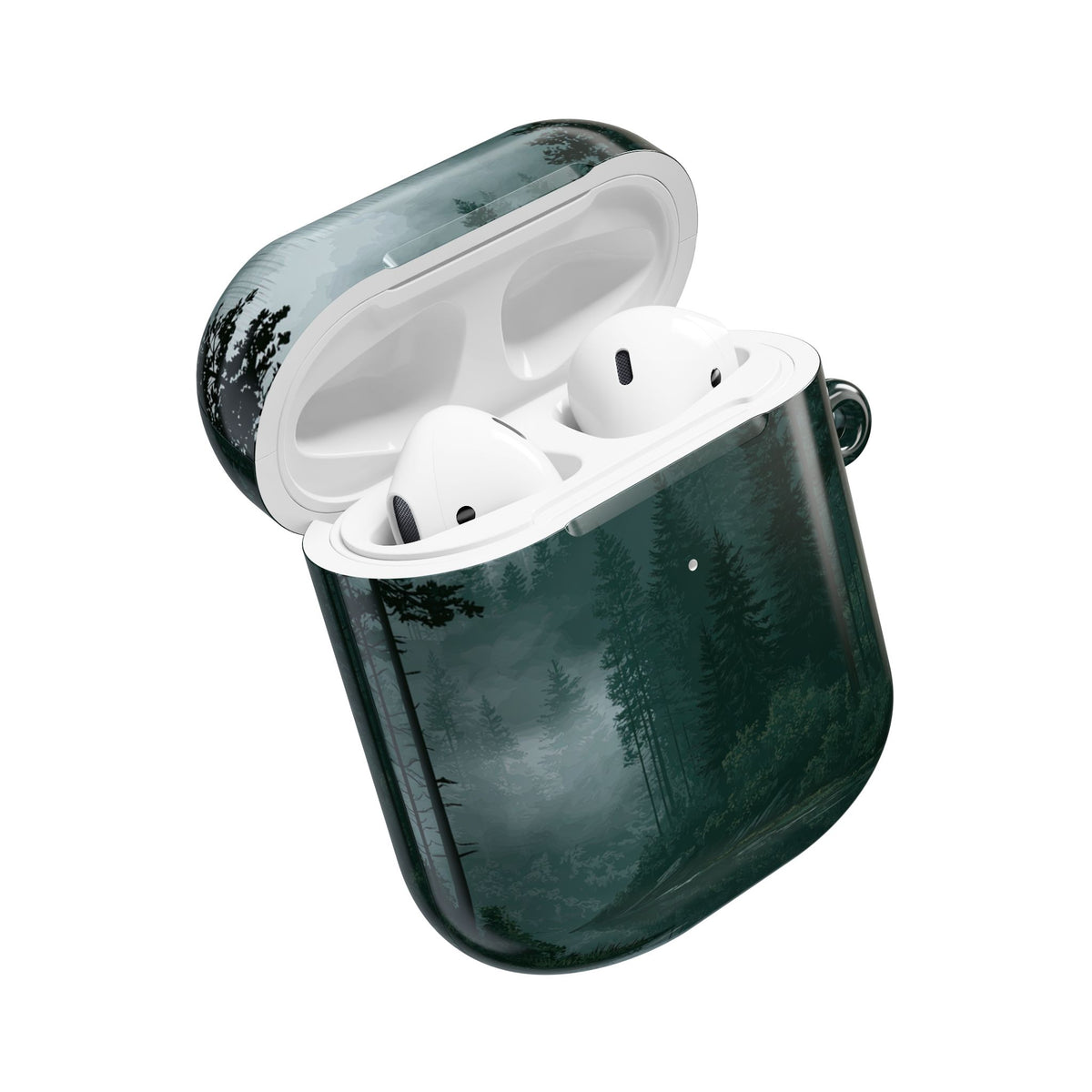 Misty Pine Reflections · Hard Case for AirPods & AirPods Pro · Green