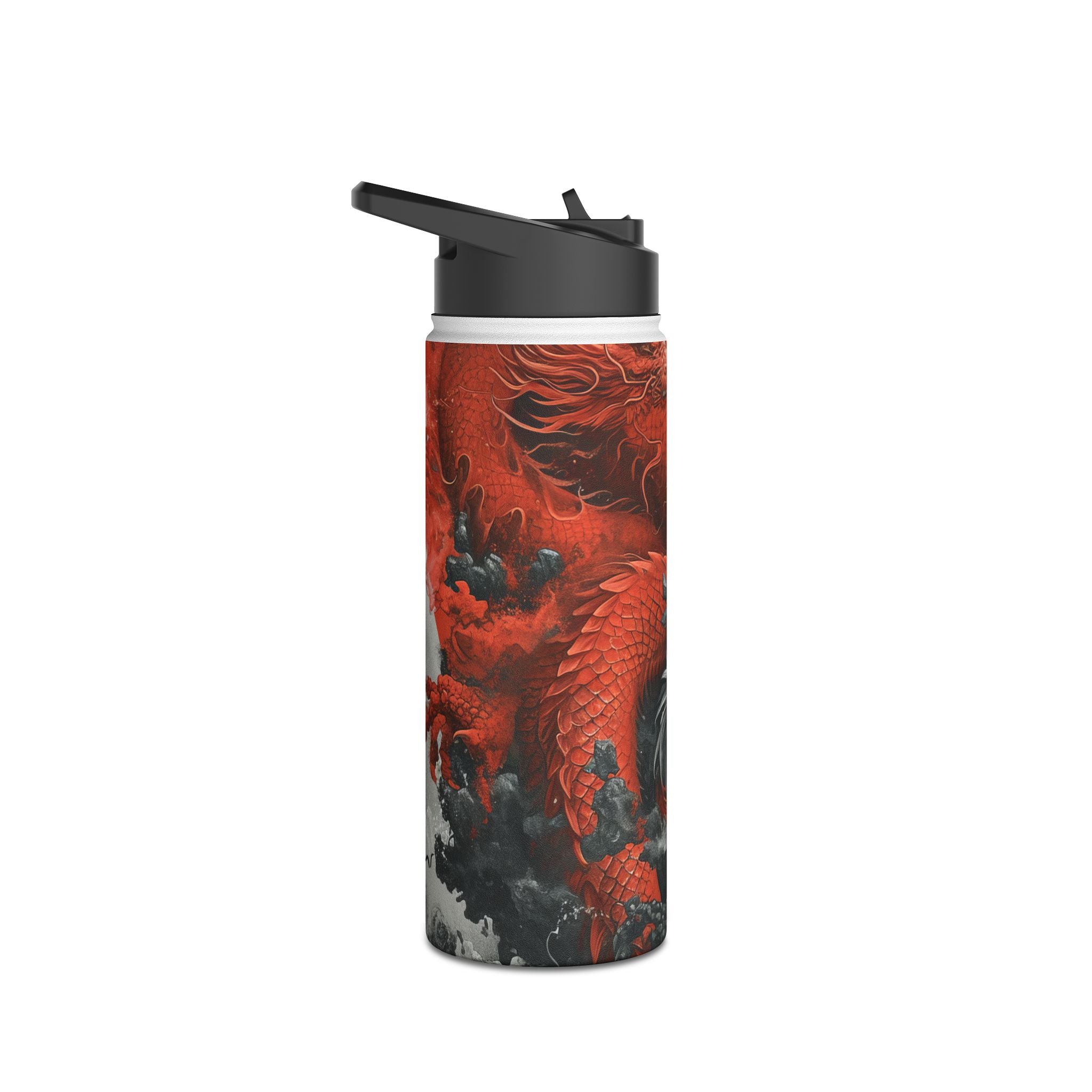 Twin Dragons Dance - Stainless Steel Water Bottle