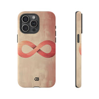 Estuche resistente Terracota con trazo en infinito · Tough Case