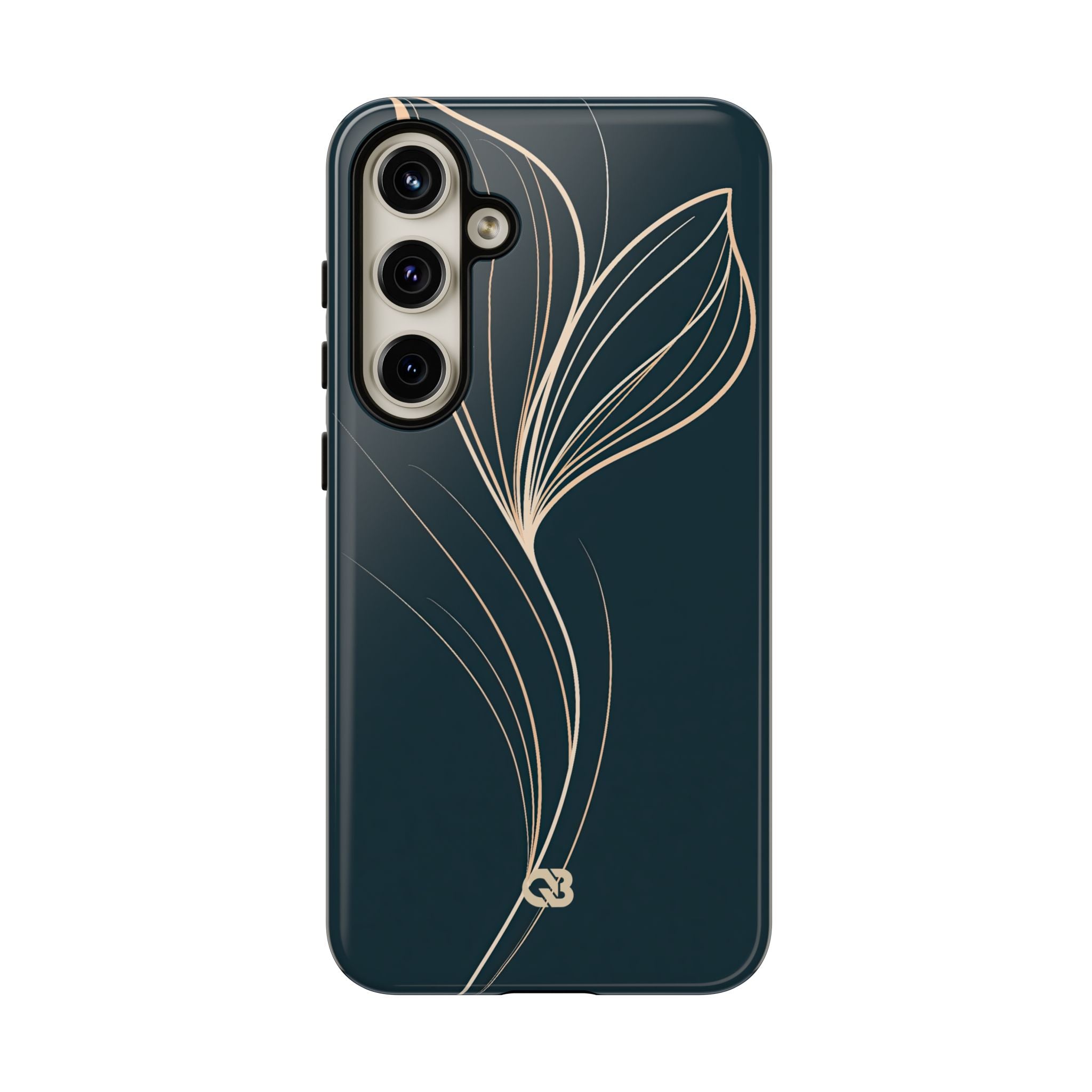 Teal Tough Phone Case for Samsung - Sandstone Silk Flora