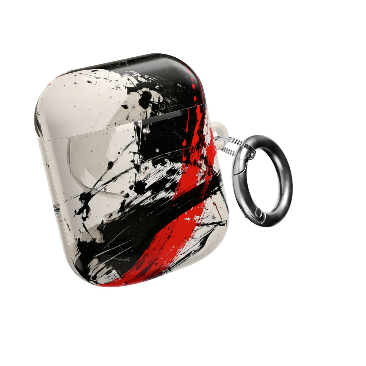 Crimson Sumi Slash · Hard Case for AirPods & AirPods Pro · White