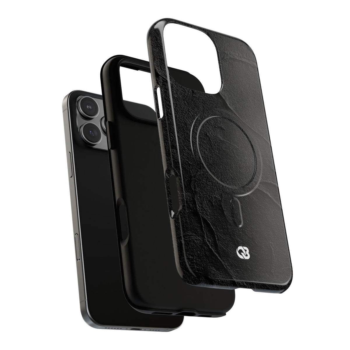 Obsidian Stucco Relief · Tough 2.0 Magnetic Phone Case for iPhone · Black