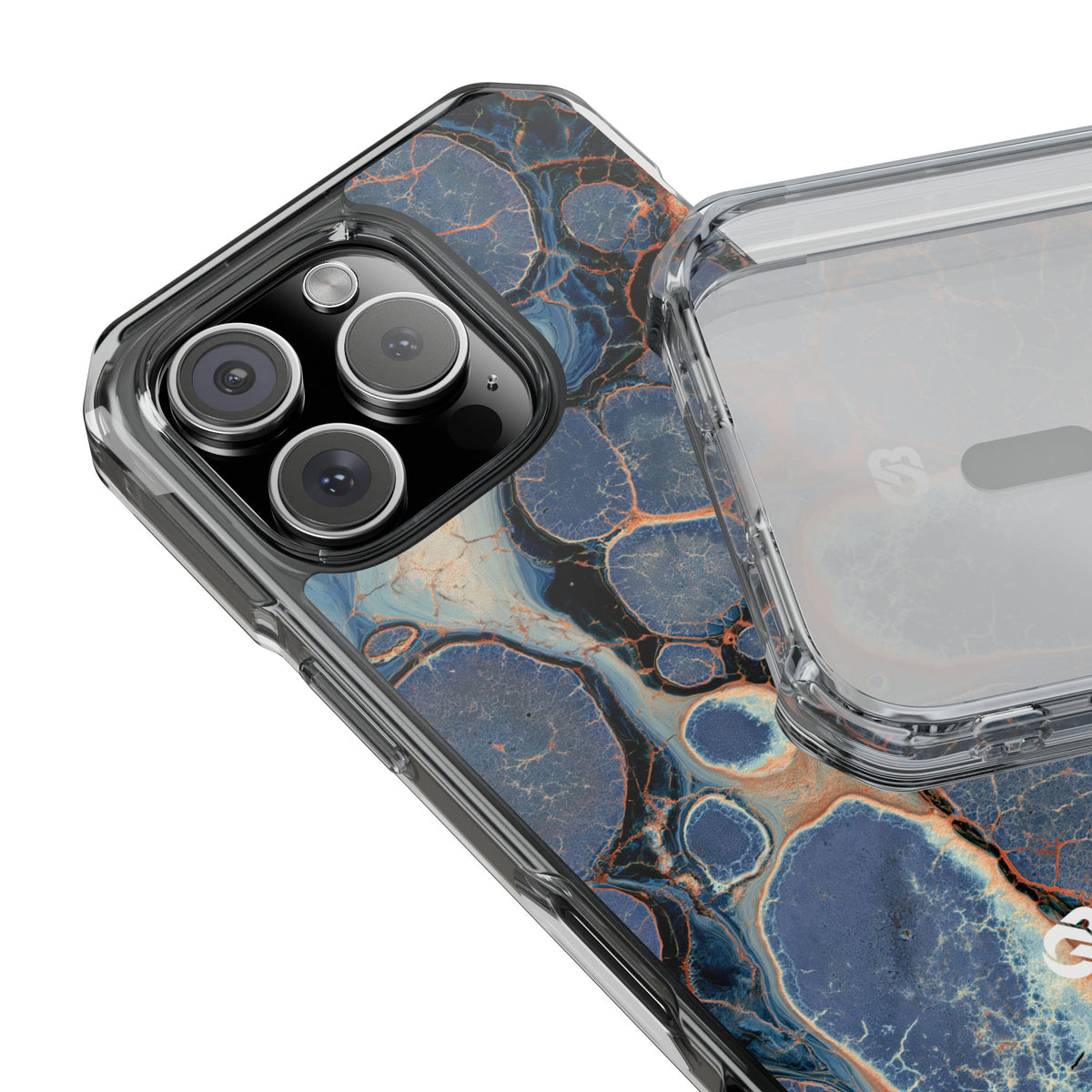 Astral Orb Resonance · Clear Impact Magnetic Phone Case for iPhone · Blue