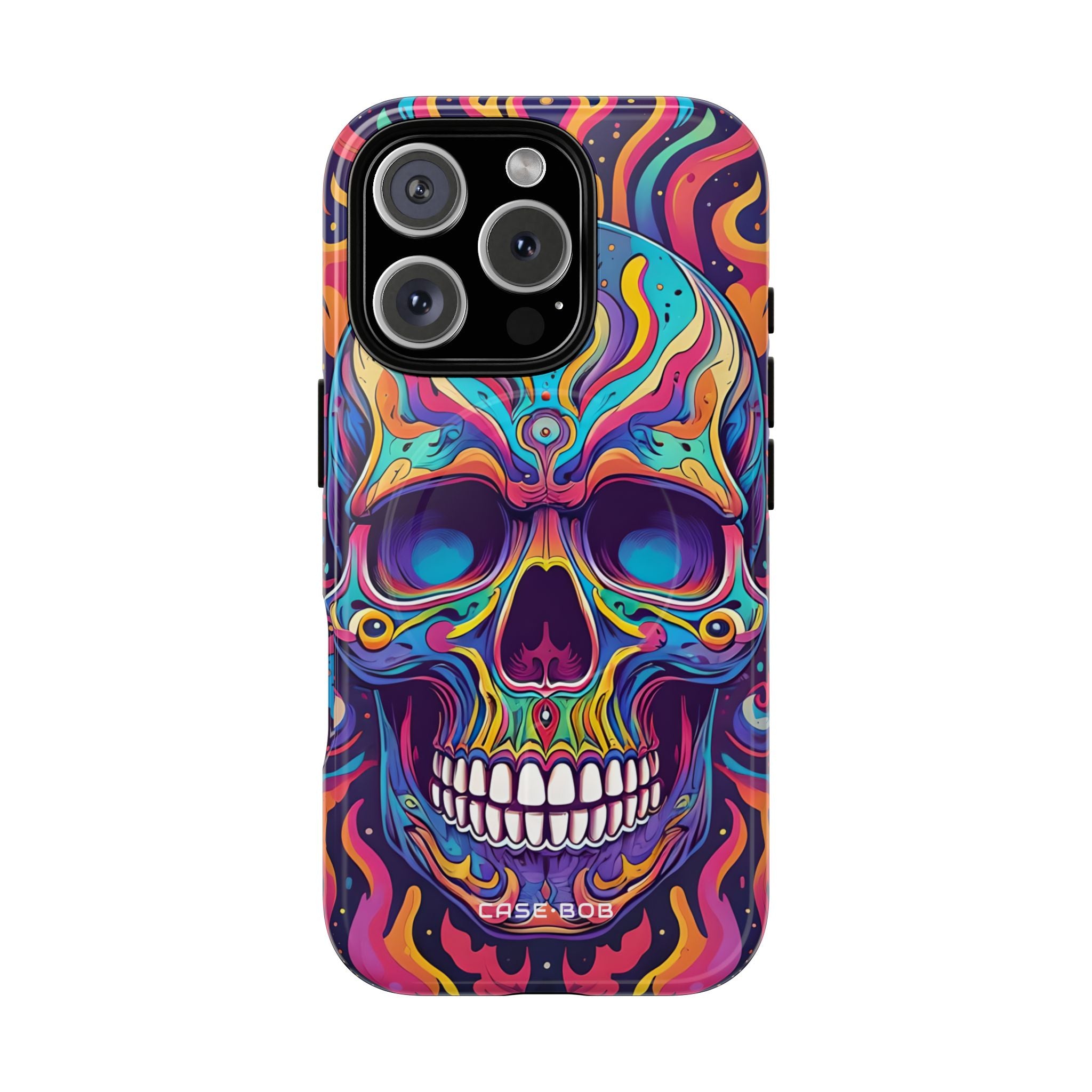 Flaming Skull iPhone 16 Pro Max Case - Tough+