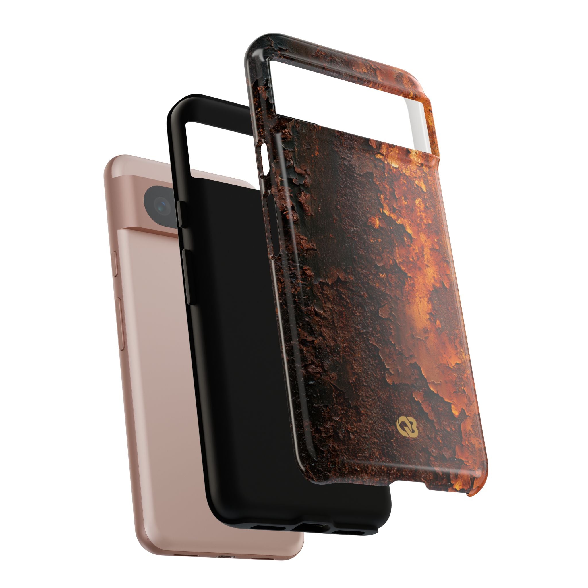 Orange Tough Phone Case for Google Pixel - Oxidized Iron Crust