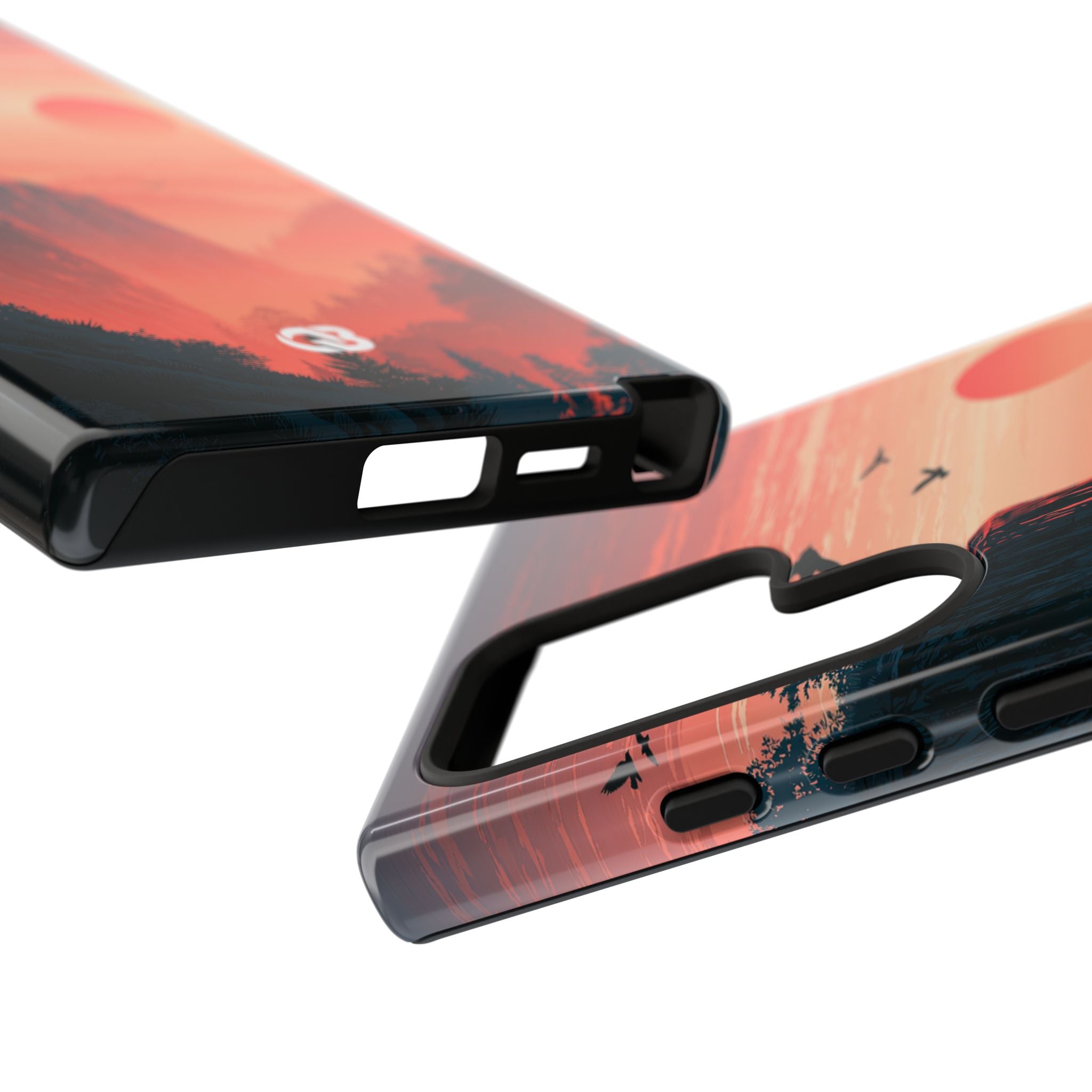 Orange Tough Phone Case for Samsung - Crimson Ridge Flight
