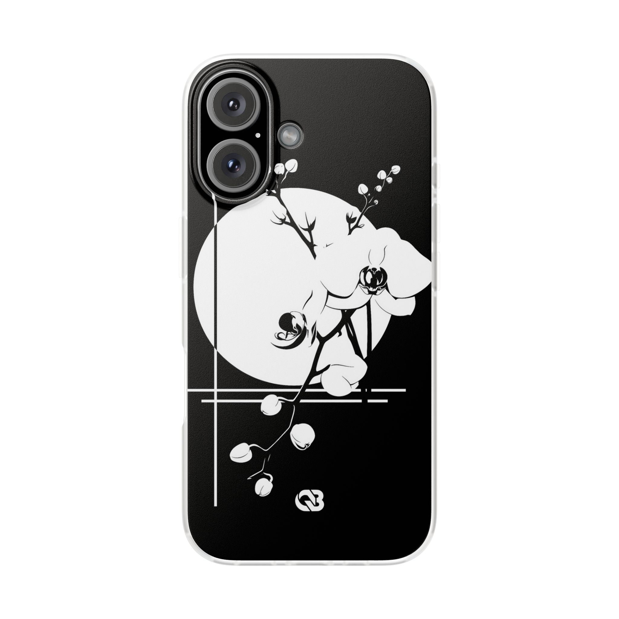Black Lite Phone Case for iPhone - Lunar Orchid Grid