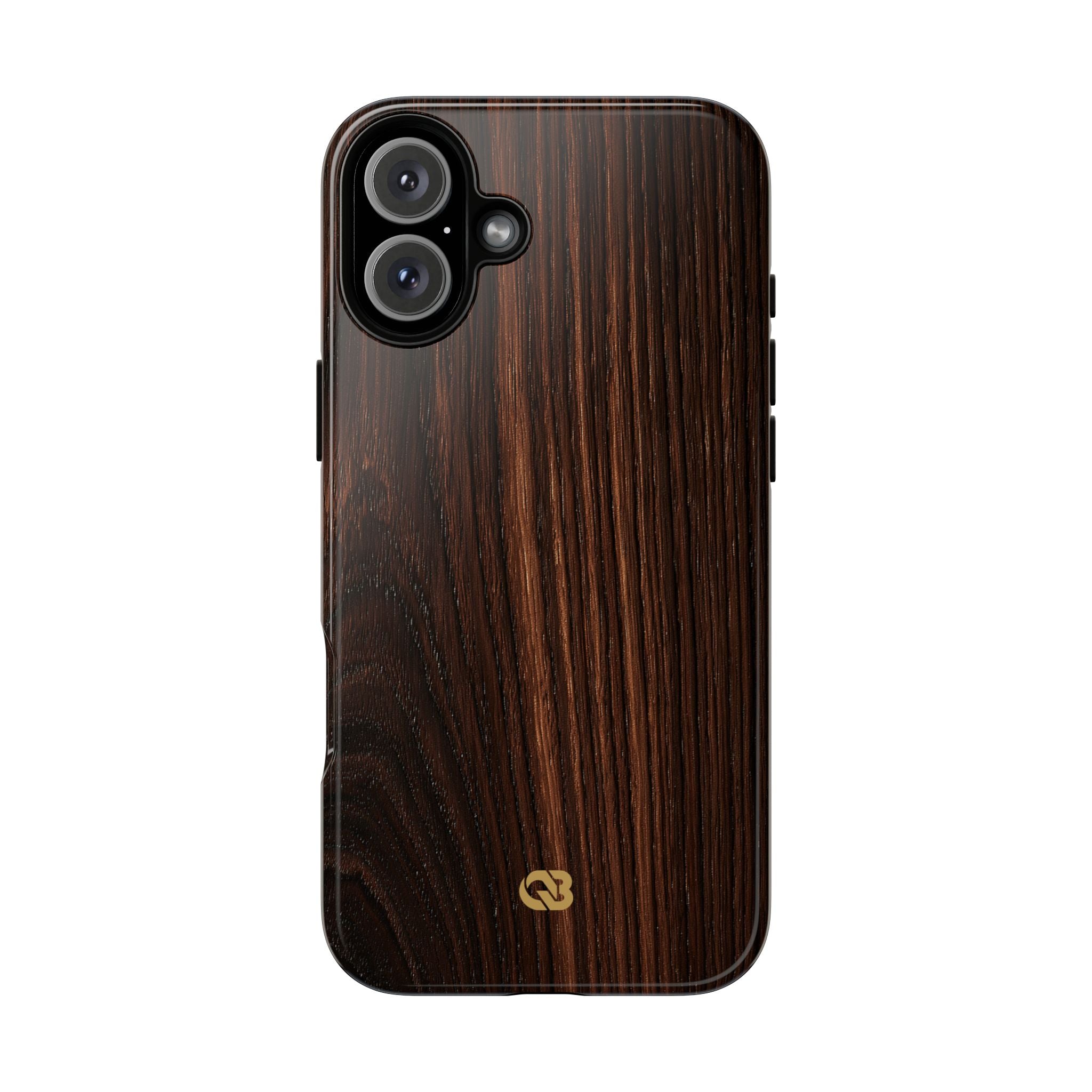 Brown Tough Phone Case for iPhone - Burnished Mahogany Grain