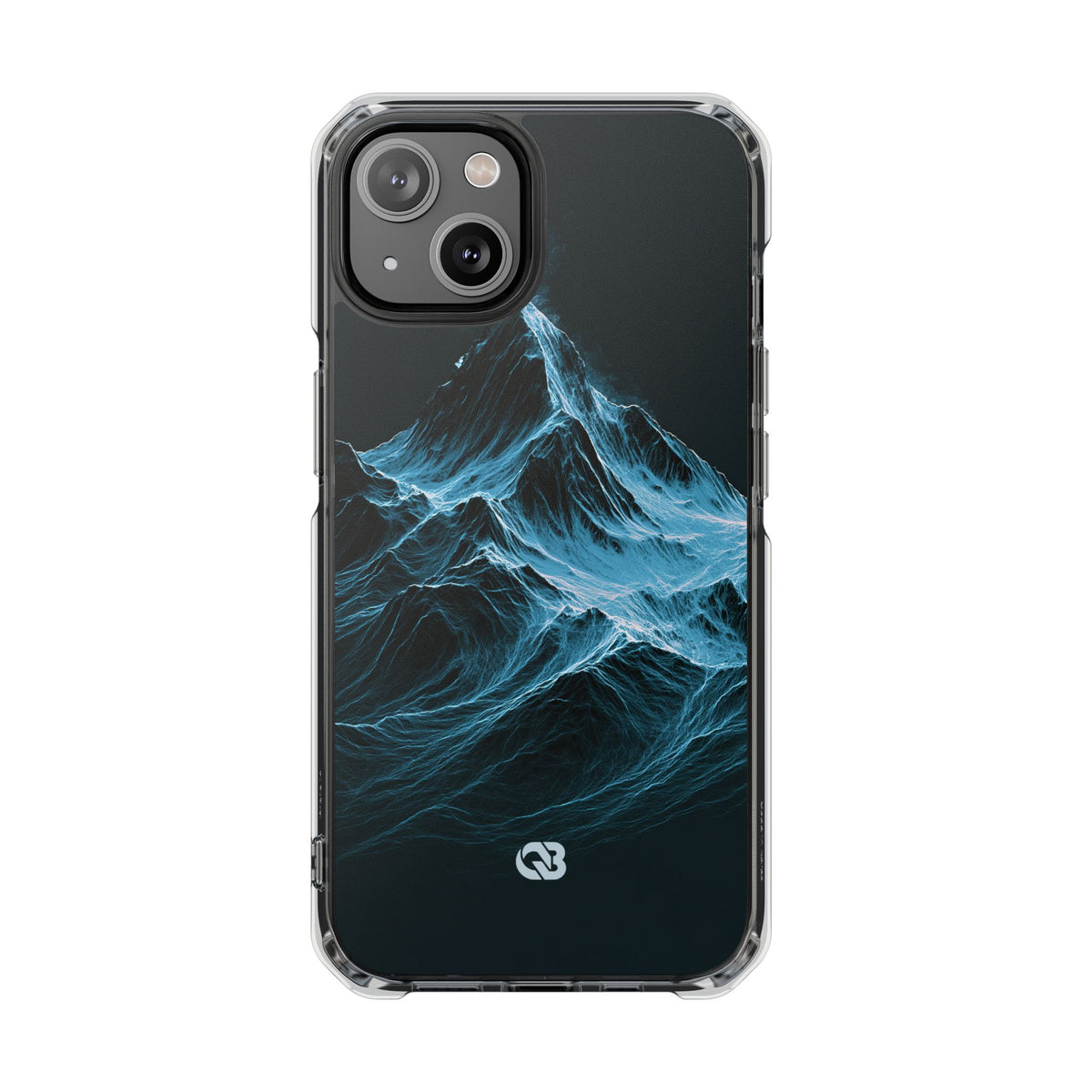 Nordic Frost Peak · Clear Impact Magnetic Phone Case for iPhone · Blue