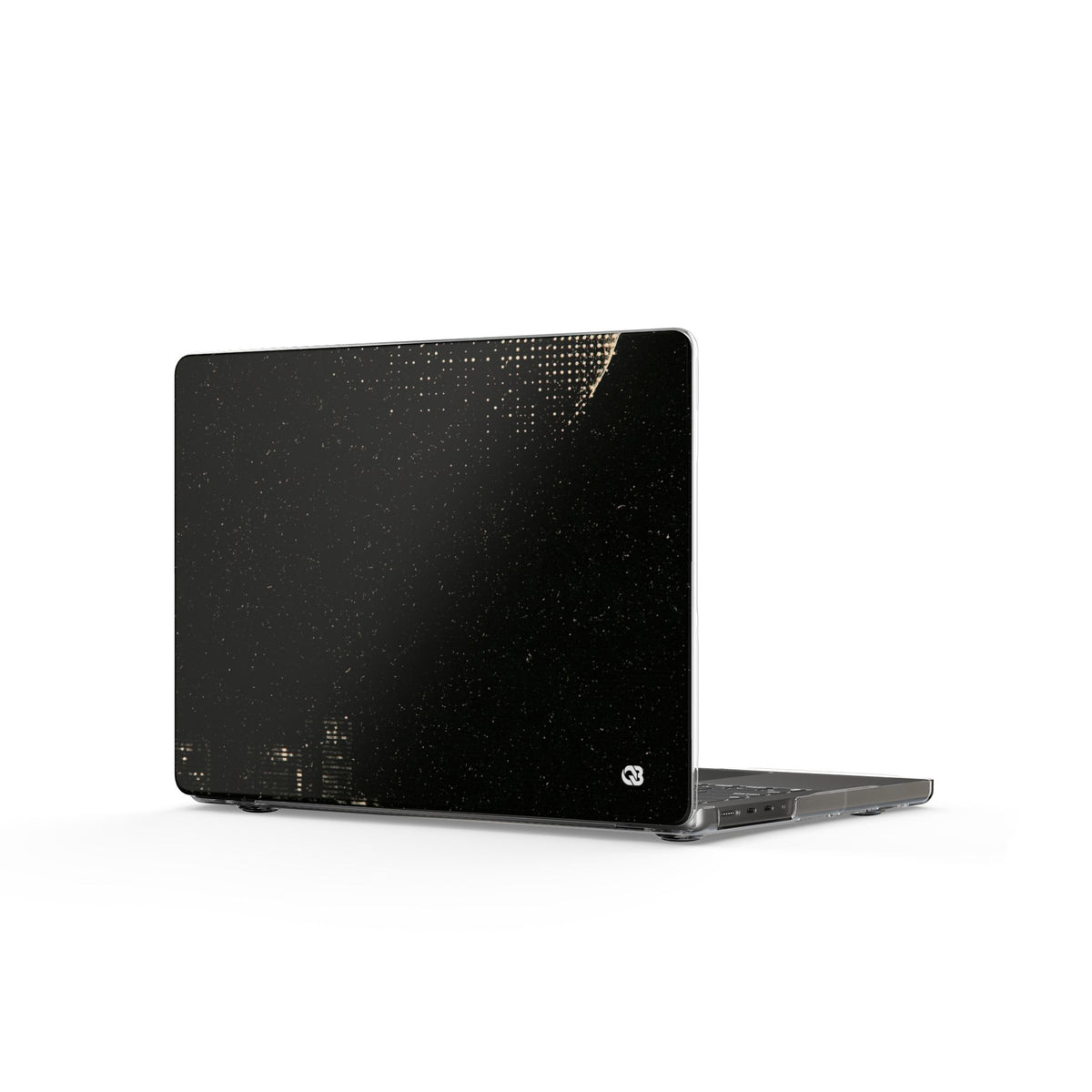 Lunar Metropolis Nocturne · Clear Hard Case for MacBook · Black