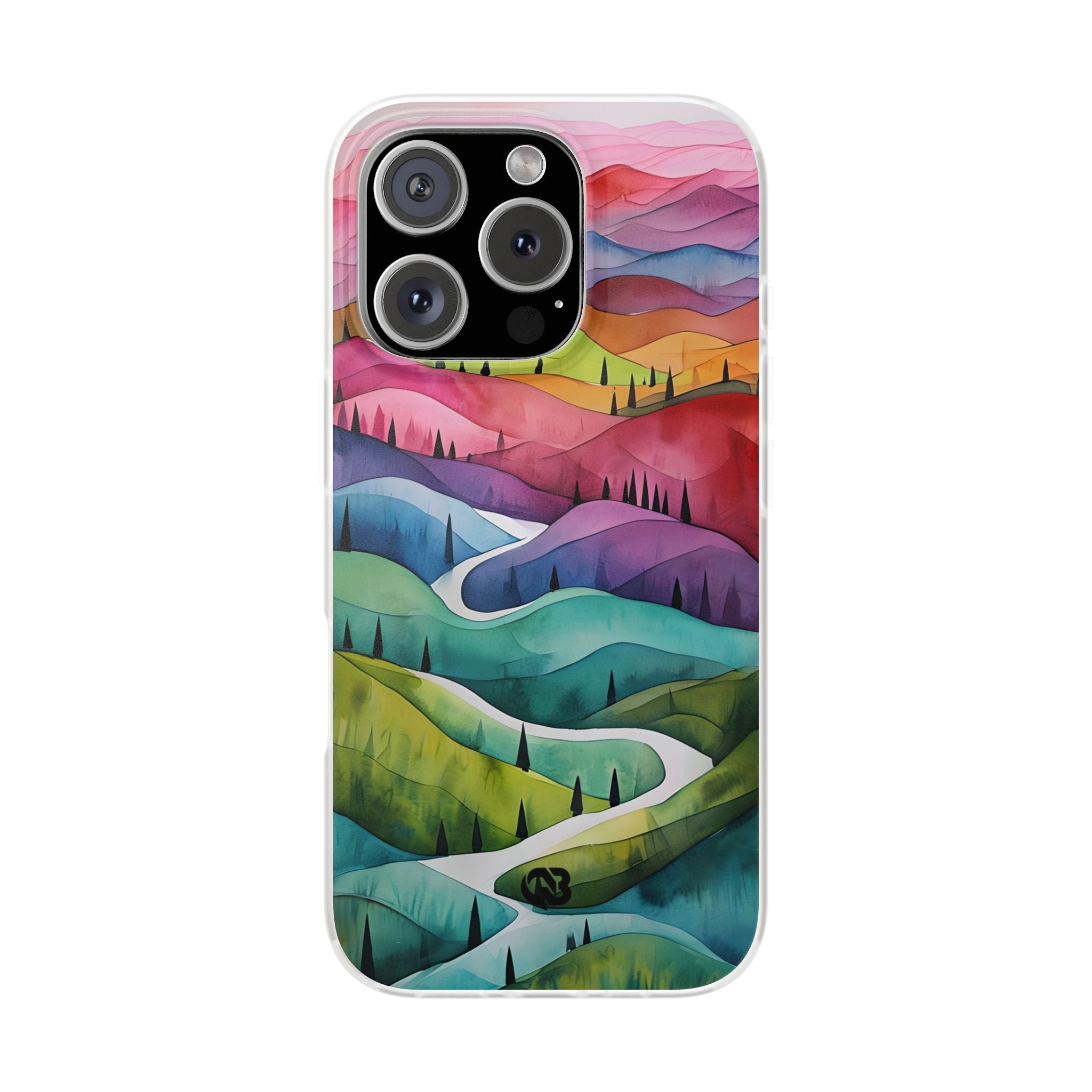 Fluid Rainbow Ridge · Soft Hoesje voor iPhone