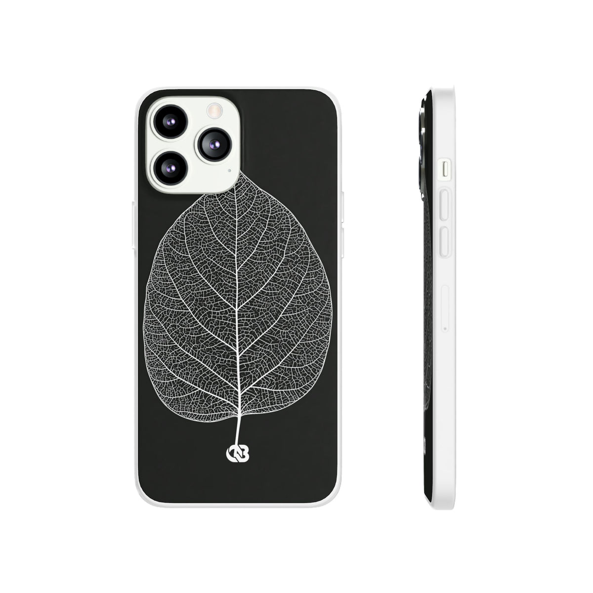 Monochrome Leaf Skeleton · Lite Phone Case for iPhone · Black