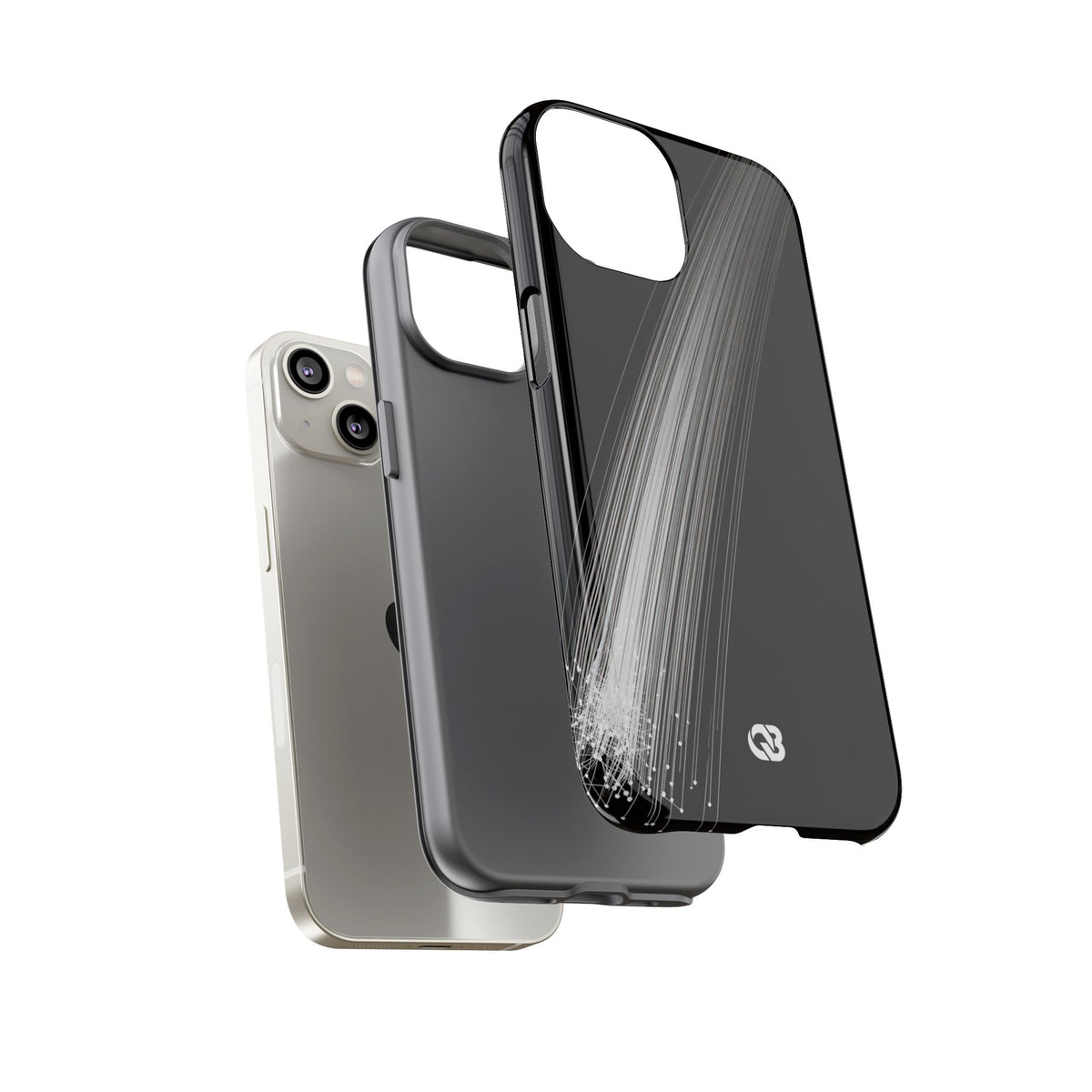 Black Tough Phone Case for iPhone - Linear Velocity Beam
